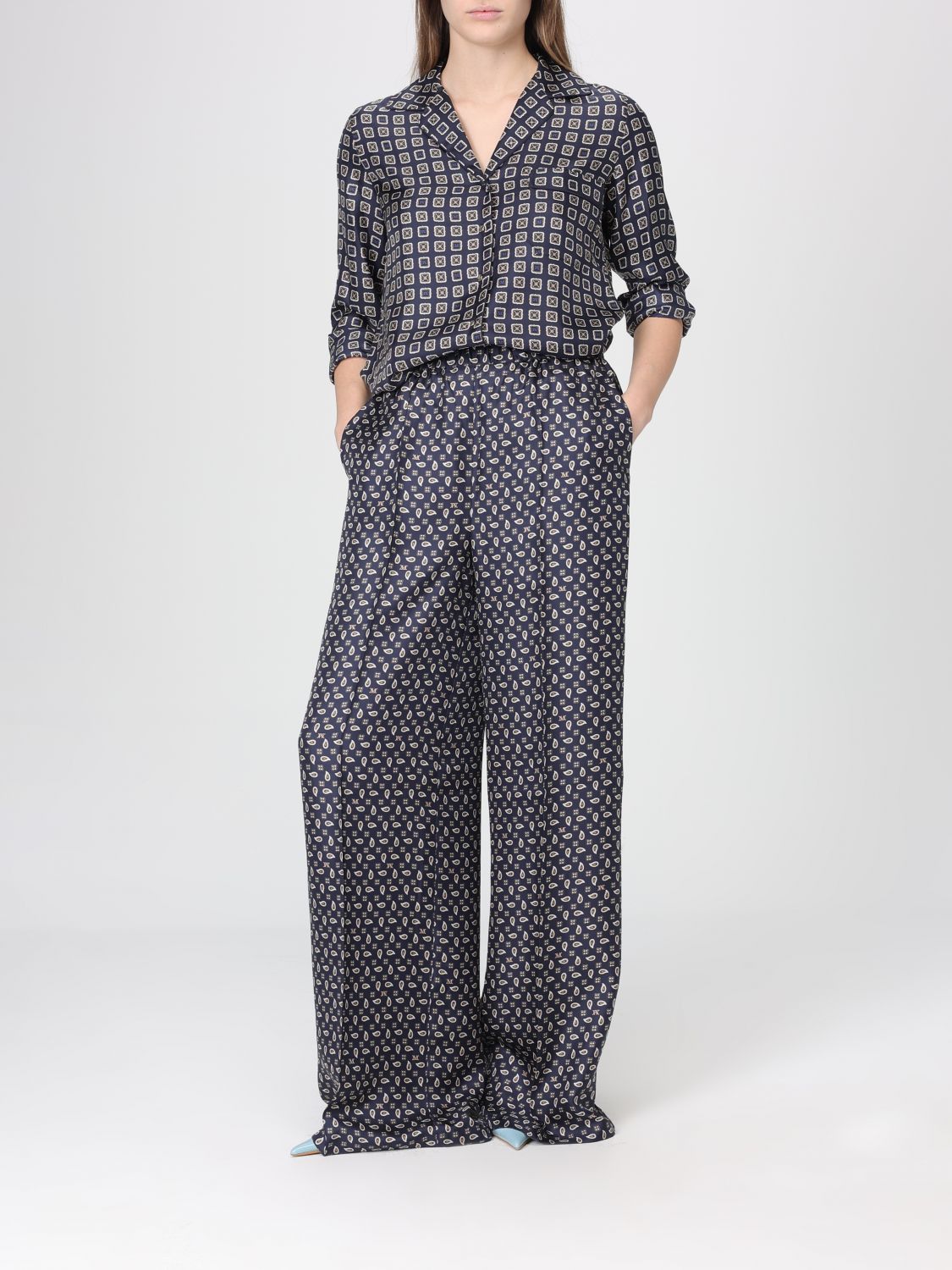 Max Mara Max Mara Shirt Woman Blue Size XS / US 0-2 / IT 36-38 - 2 Thumbnail