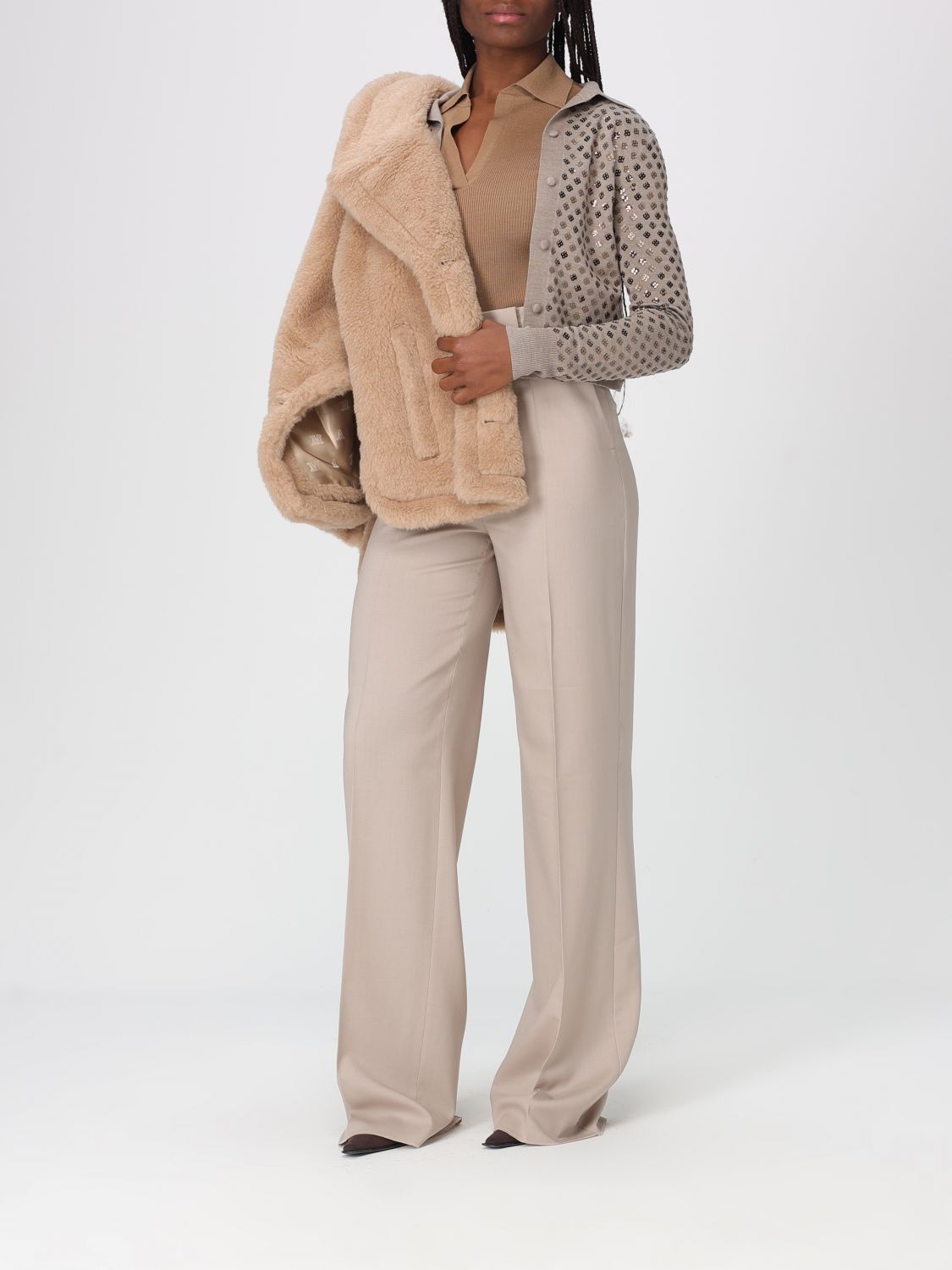 Max Mara Max Mara Sweater Woman Beige Size M / US 6-8 / IT 42-44 - 2 Thumbnail