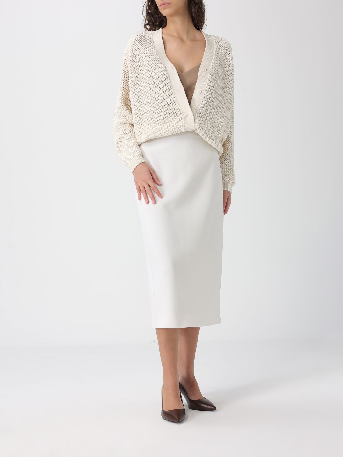 Max Mara Max Mara Sweater Woman Ivory Size S / US 4 / IT 40 - 2 Thumbnail