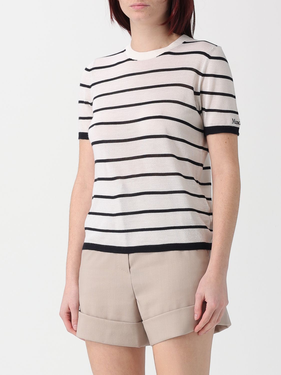 Max Mara Max Mara T-Shirt Woman Ivory Size XS / US 0-2 / IT 36-38 - 3 Thumbnail