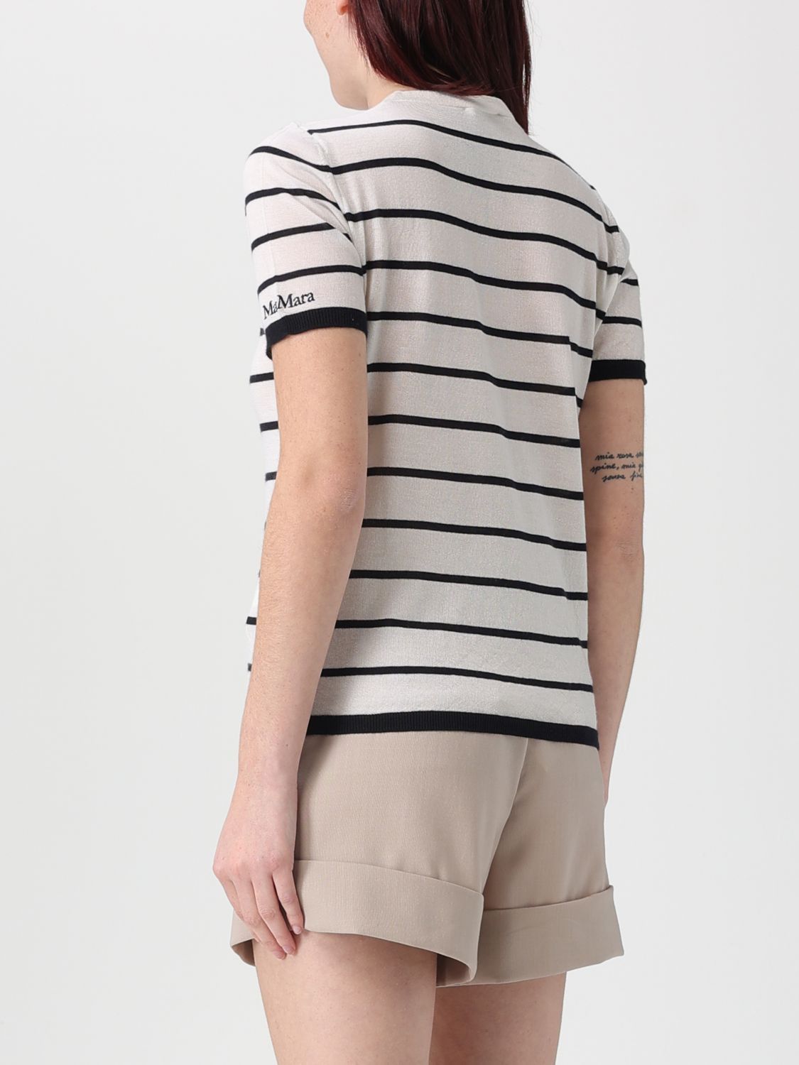 Max Mara Max Mara T-Shirt Woman Ivory Size XS / US 0-2 / IT 36-38 - 2 Thumbnail
