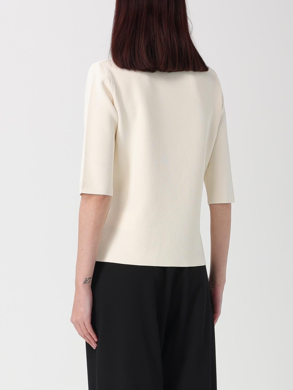 Max Mara Max Mara T-Shirt Woman Ivory Size M / US 6-8 / IT 42-44 - 3 Thumbnail