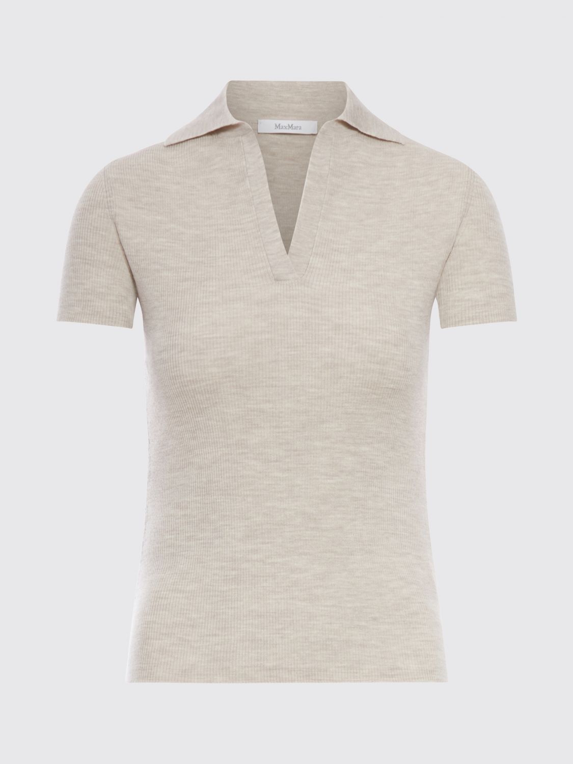 Max Mara Max Mara Polo Shirt Woman Beige Size M / US 6-8 / IT 42-44 - 2 Thumbnail