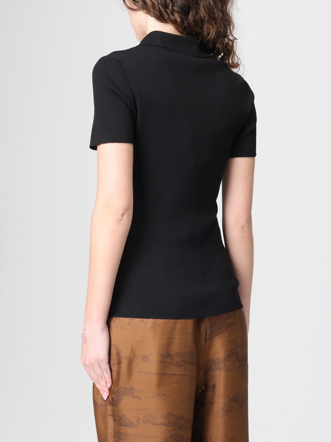 Max Mara Max Mara Polo Shirt Woman Black Size M / US 6-8 / IT 42-44 - 2 Thumbnail