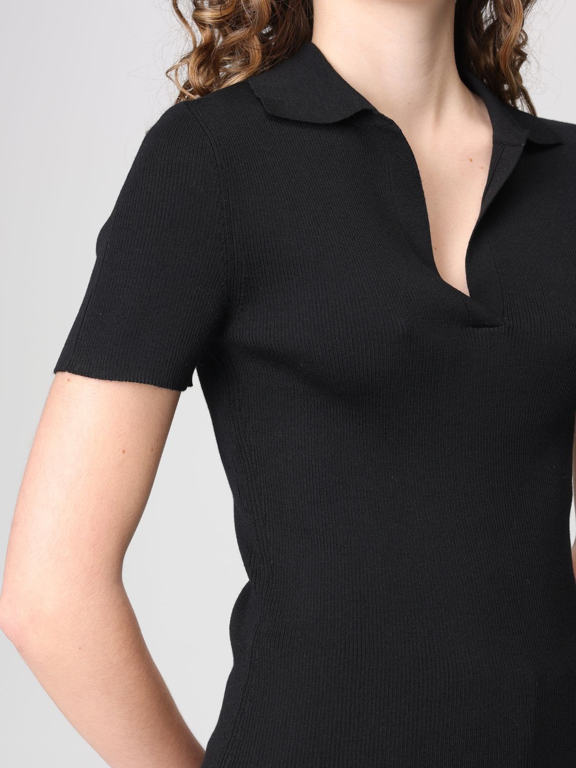 Max Mara Max Mara Polo Shirt Woman Black Size XS / US 0-2 / IT 36-38 - 4 Thumbnail