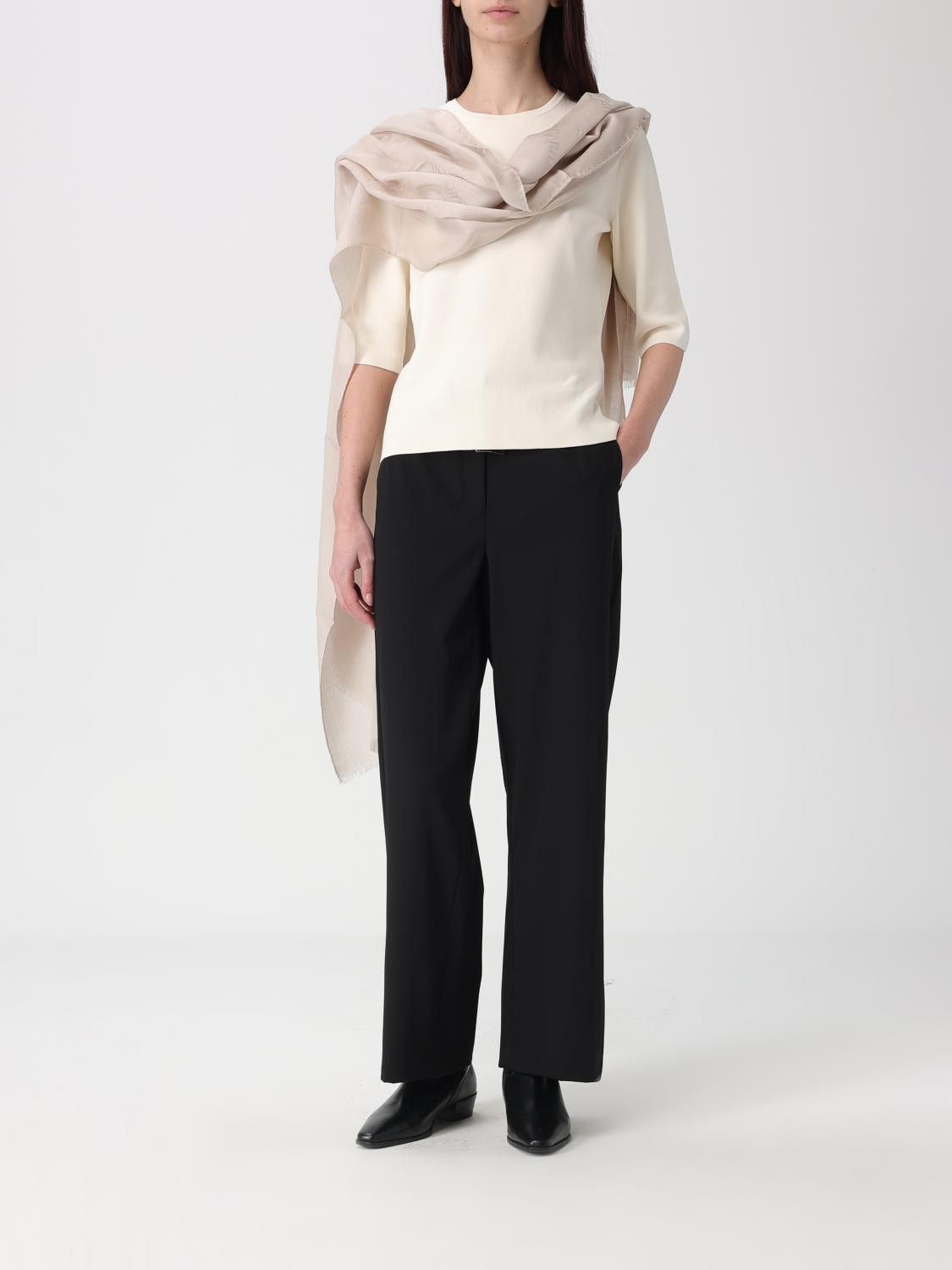 Max Mara Max Mara Scarf Woman Beige Size ONE SIZE - 4 Thumbnail