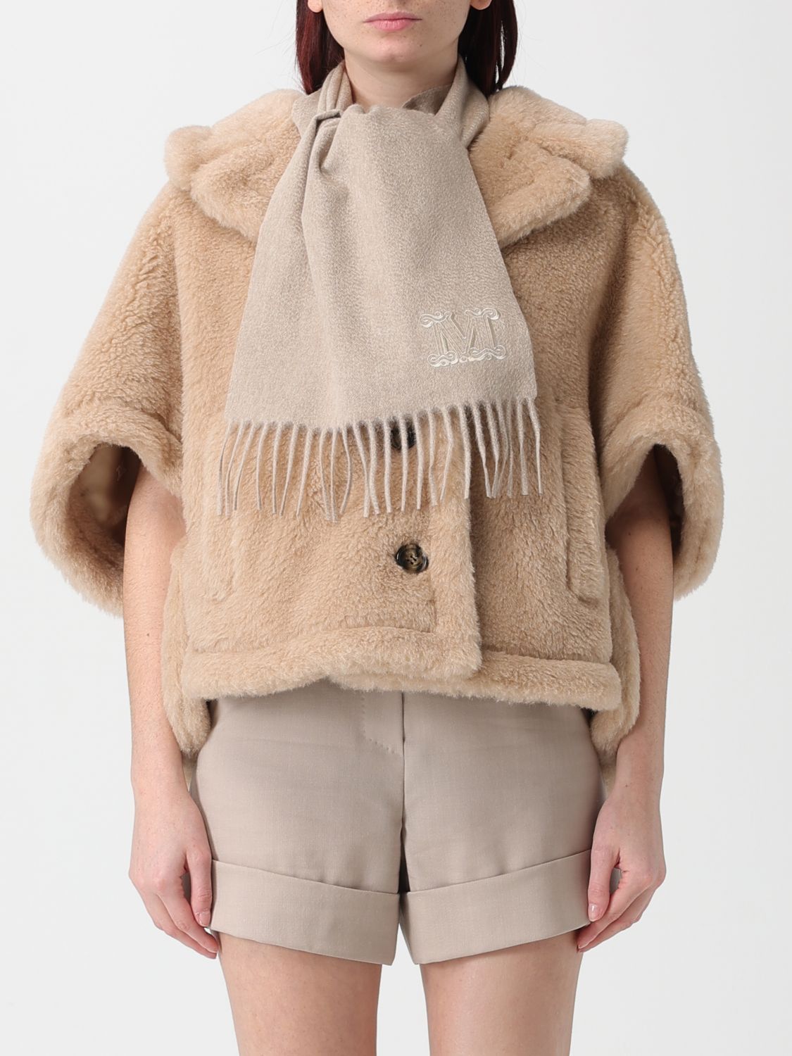 Max Mara Max Mara Scarf Woman Beige Size ONE SIZE - 2 Thumbnail