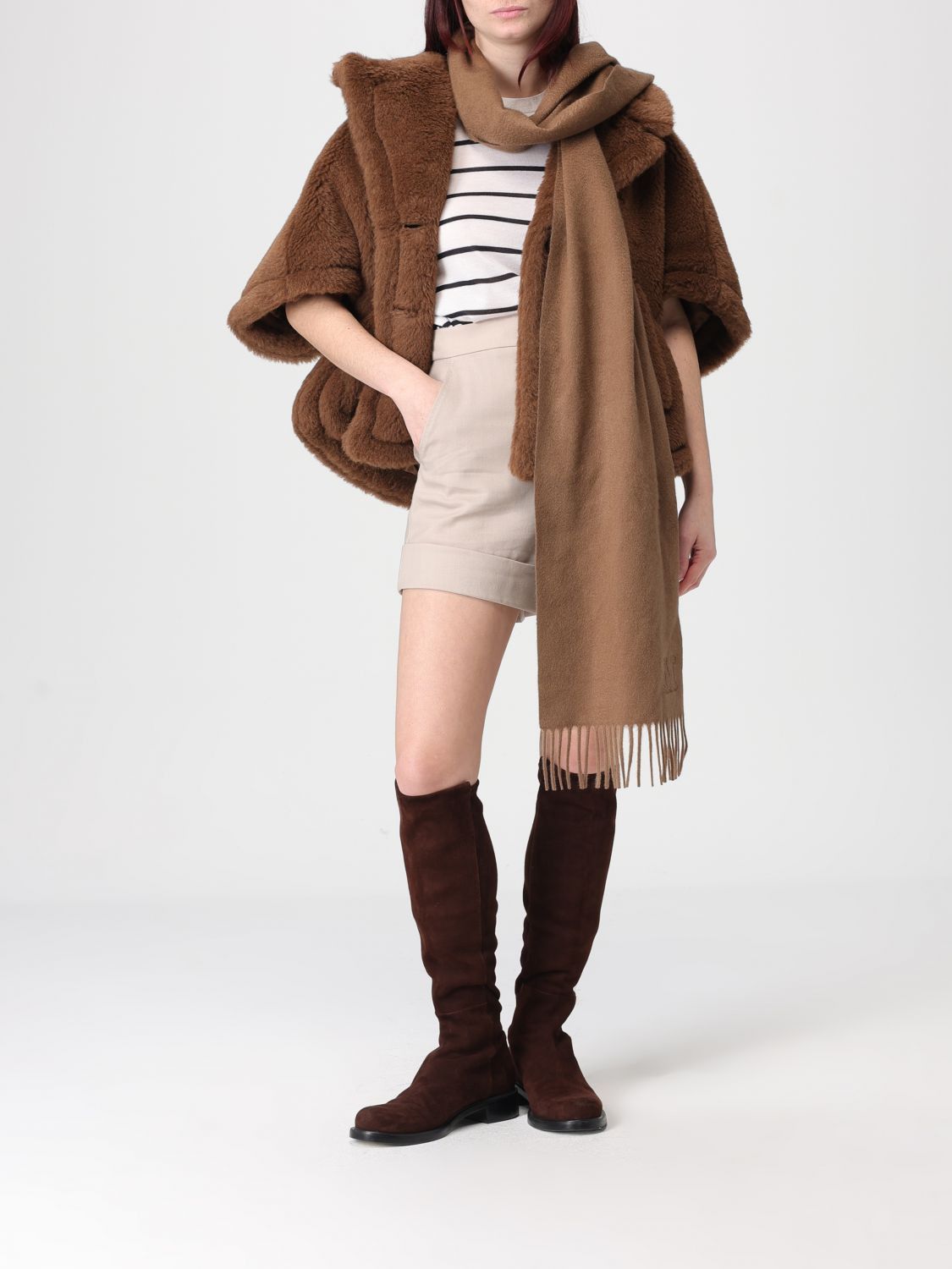 Max Mara Max Mara Scarf Woman Brown Size ONE SIZE - 4 Thumbnail