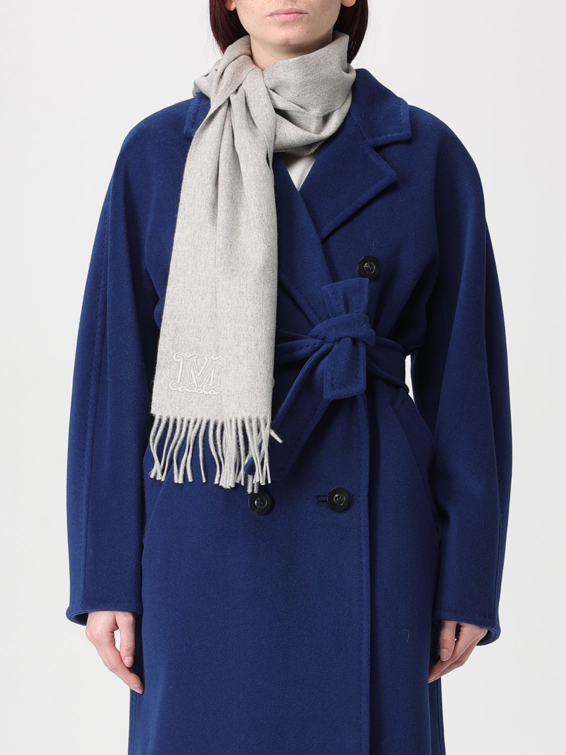 Max Mara Max Mara Scarf Woman Grey Size ONE SIZE - 2 Thumbnail