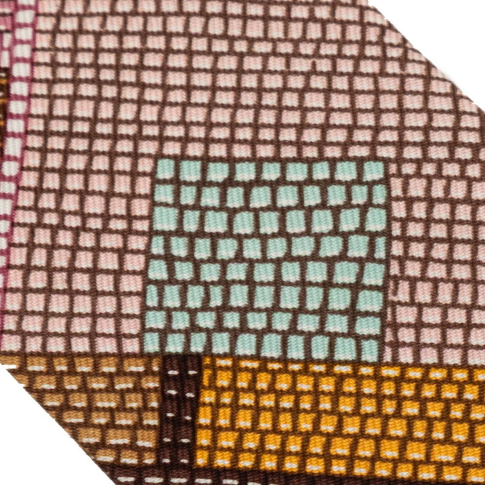 Hermes Hermes Hermès Twilly "L'art indien des plaines" (Prairie Indian Art) Scarf/Muffler in Multicolor Silk for Women Size ONE SIZE - 2 Thumbnail