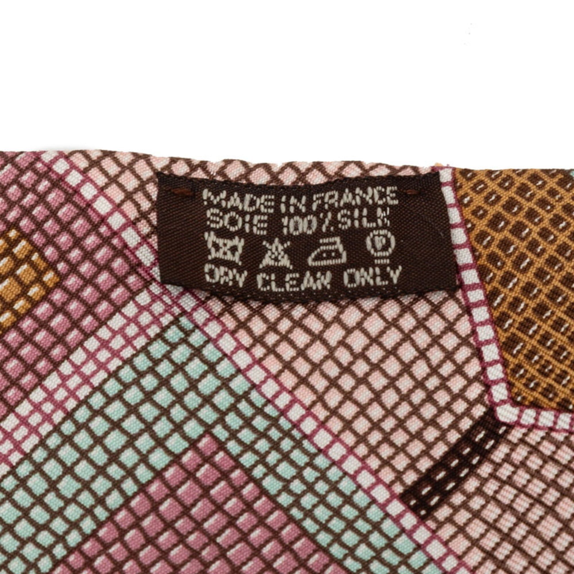 Hermes Hermes Hermès Twilly "L'art indien des plaines" (Prairie Indian Art) Scarf/Muffler in Multicolor Silk for Women Size ONE SIZE - 7 Thumbnail