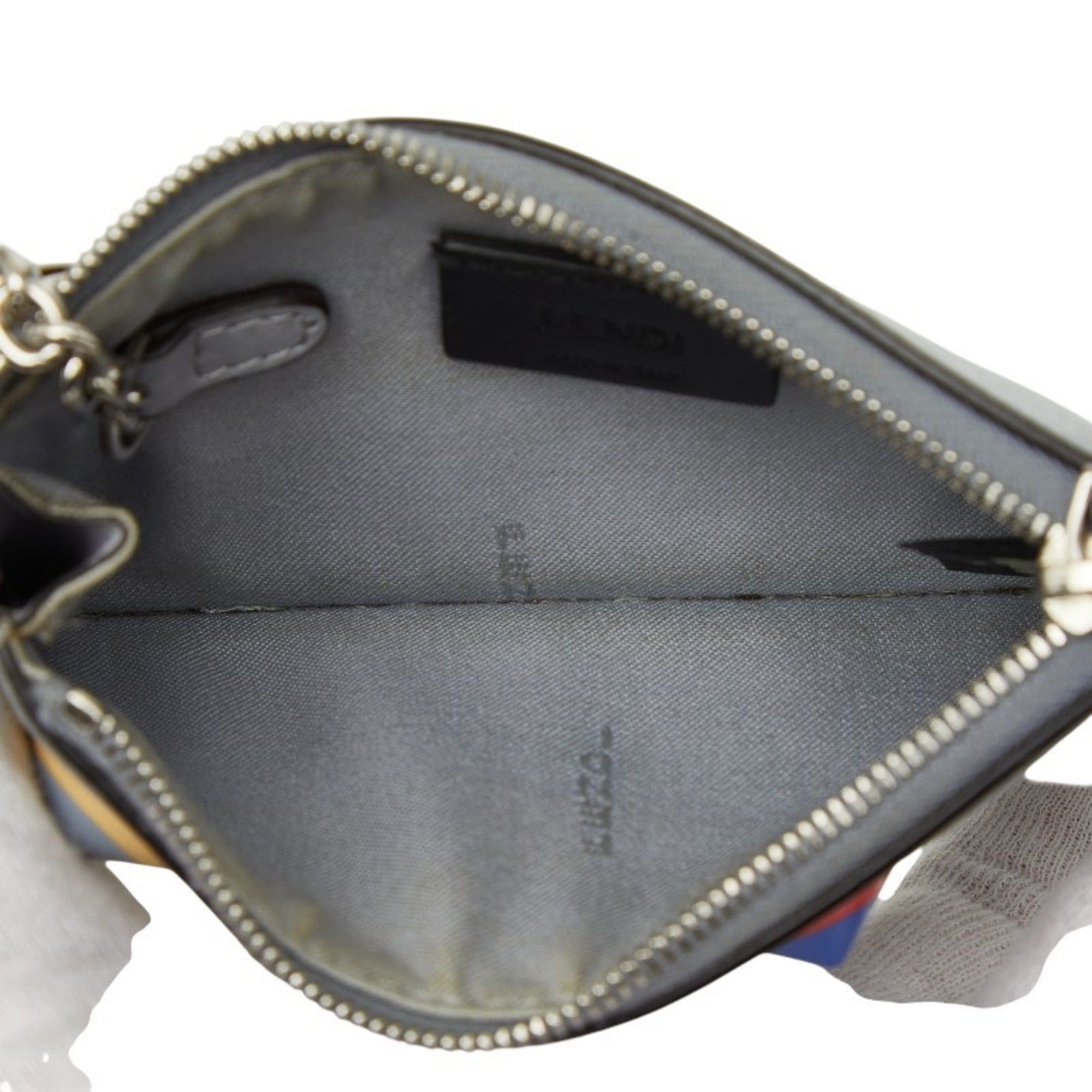 Fendi Fendi Studded Wallet/Coin Case/Key Case 8AP151 Gray Multicolor Leather Women's FENDI Size ONE SIZE - 8 Thumbnail