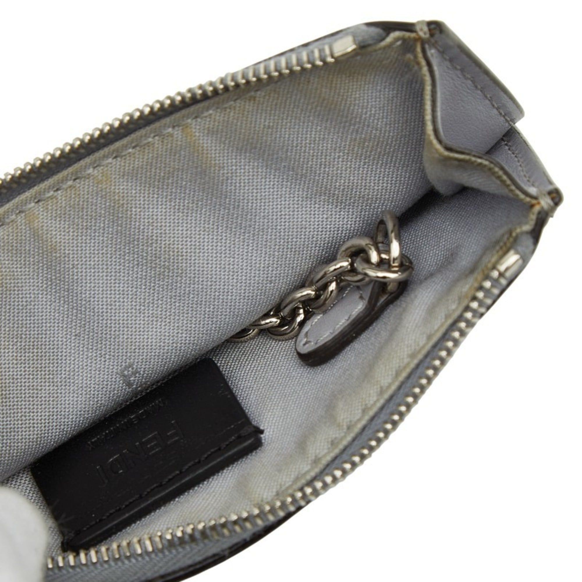 Fendi Fendi Studded Wallet/Coin Case/Key Case 8AP151 Gray Multicolor Leather Women's FENDI Size ONE SIZE - 7 Thumbnail