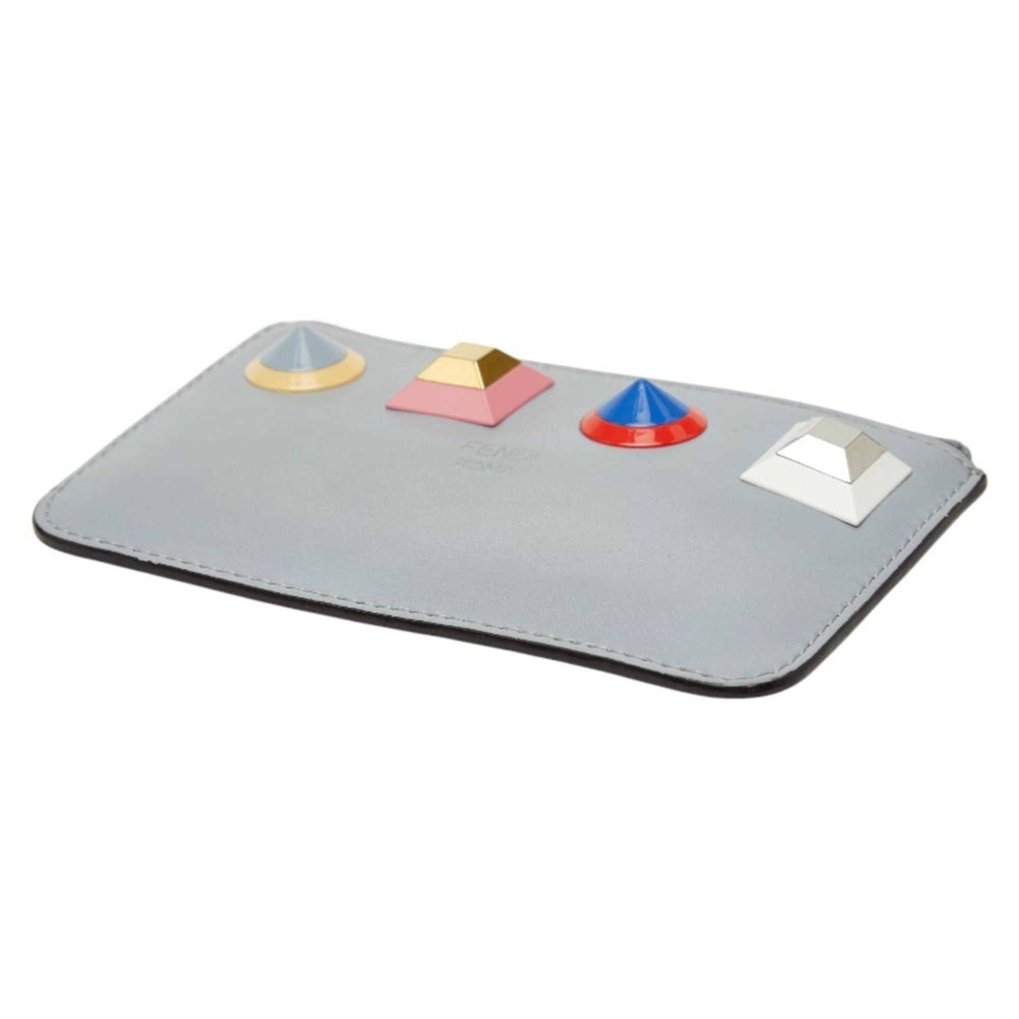 Fendi Fendi Studded Wallet/Coin Case/Key Case 8AP151 Gray Multicolor Leather Women's FENDI Size ONE SIZE - 4 Thumbnail