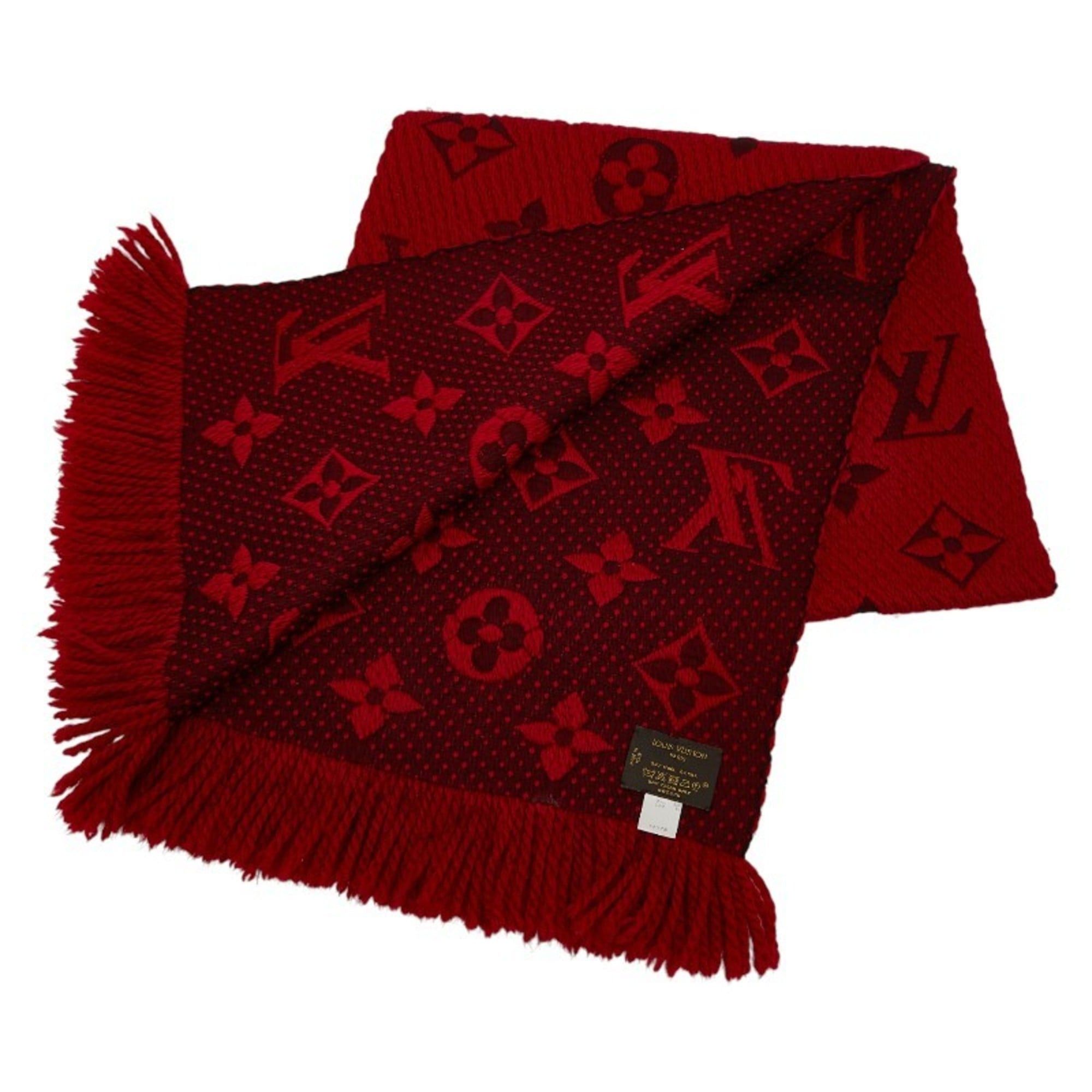 Louis Vuitton Louis Vuitton Echarpe Logomania Scarf, Red Wool and Silk, Women's, LOUIS VUITTON Size ONE SIZE - 2 Thumbnail