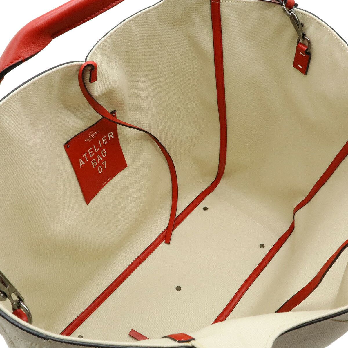 Valentino Valentino Valentino Garavani Atelier 07 Canvas 2way Tote Bag Textile Tote Bag DUTY FREE for USA Size ONE SIZE - 7 Thumbnail