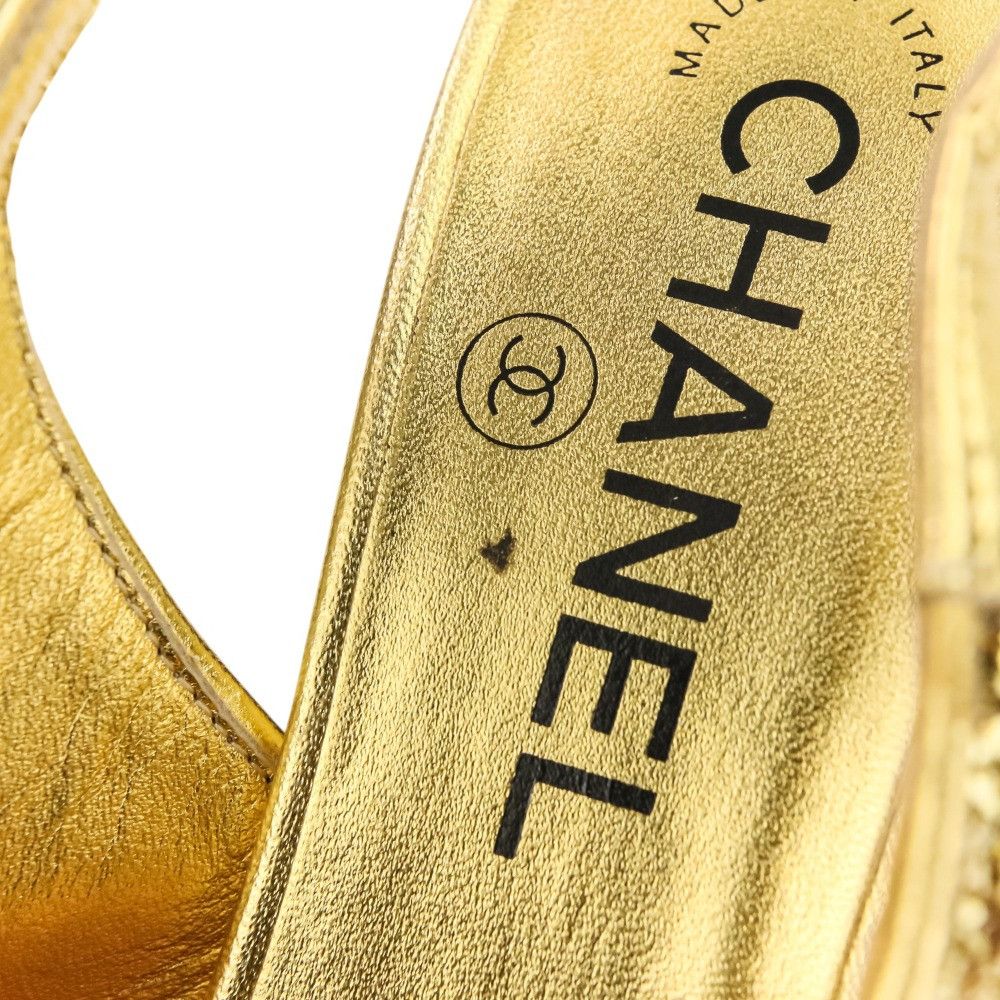 Chanel Chanel Chanel Coco Mark Glitter Slingback Pumps Leather Shoes G37586 DUTY FREE for USA Size ONE SIZE - 8 Thumbnail