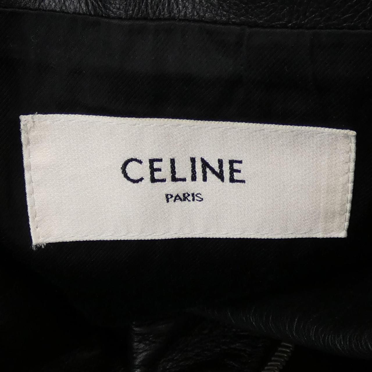 Celine Celine Celine Classic Biker Jacket Calf Leather Jacket Leather Outerwear 2E158599E DUTY FREE for USA Size ONE SIZE - 4 Thumbnail