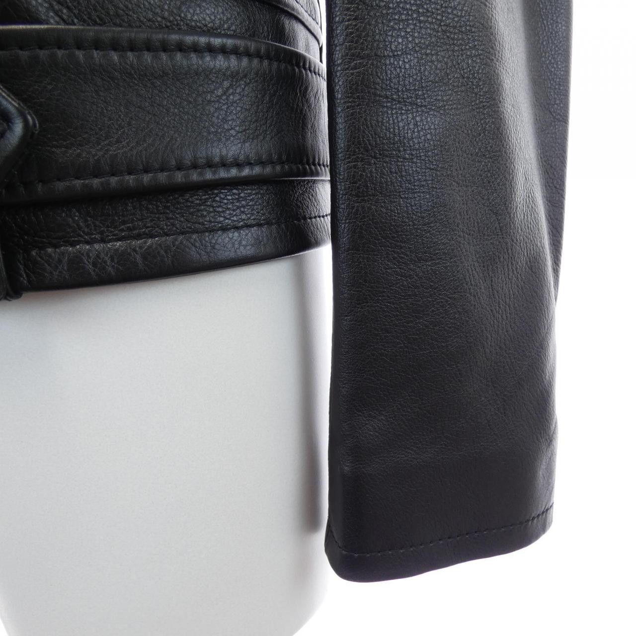 Celine Celine Celine Classic Biker Jacket Calf Leather Jacket Leather Outerwear 2E158599E DUTY FREE for USA Size ONE SIZE - 6 Thumbnail