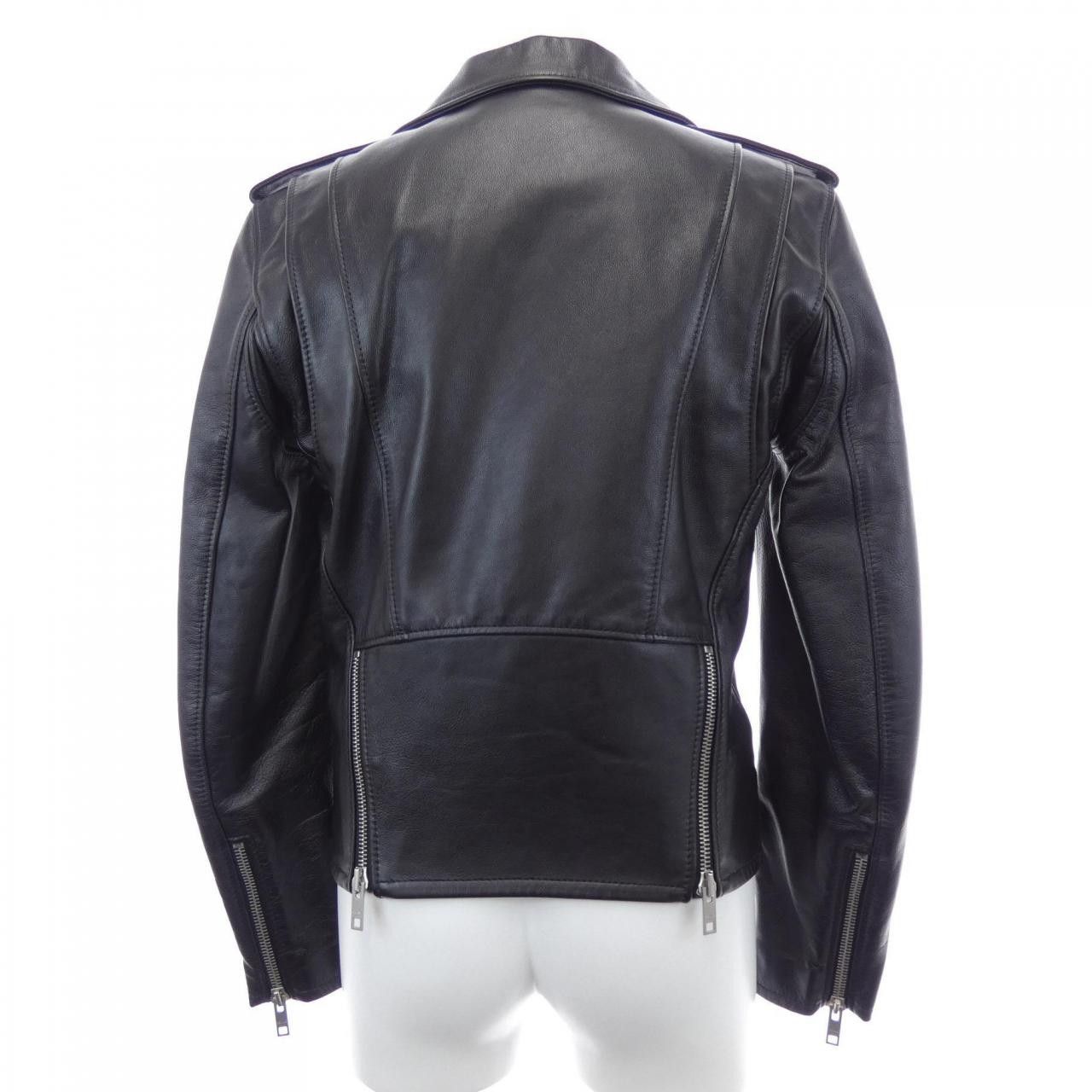 Celine Celine Celine Classic Biker Jacket Calf Leather Jacket Leather Outerwear 2E158599E DUTY FREE for USA Size ONE SIZE - 2 Thumbnail