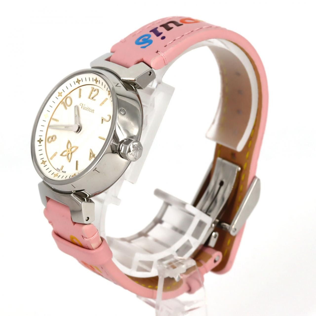 Louis Vuitton Louis Vuitton Louis Vuitton Tambour Stainless Steel Metal Quartz QA092 DUTY FREE for USA Size ONE SIZE - 2 Thumbnail