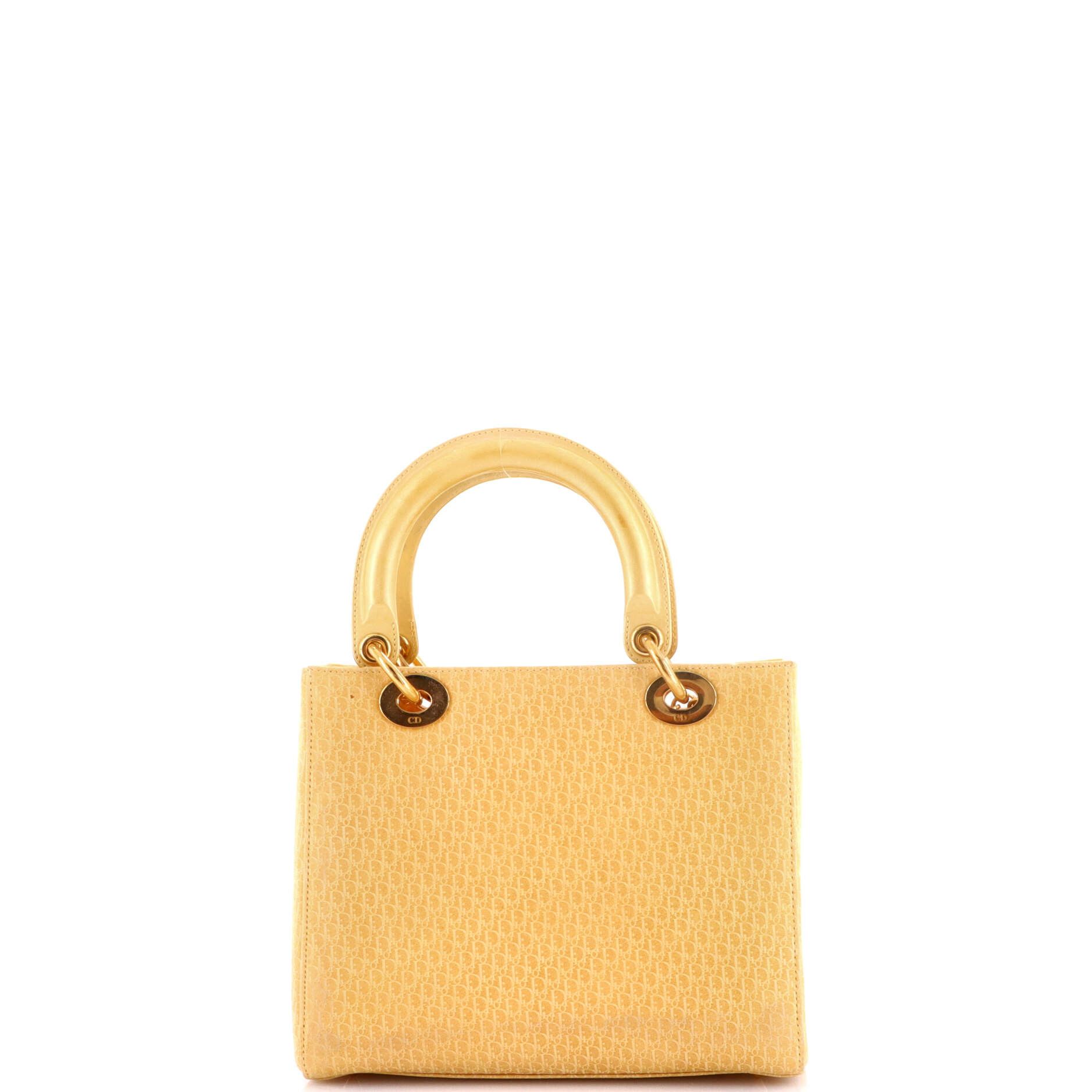 Dior Vintage Lady Dior Bag Diorissimo Suede Medium Size ONE SIZE - 2 Thumbnail