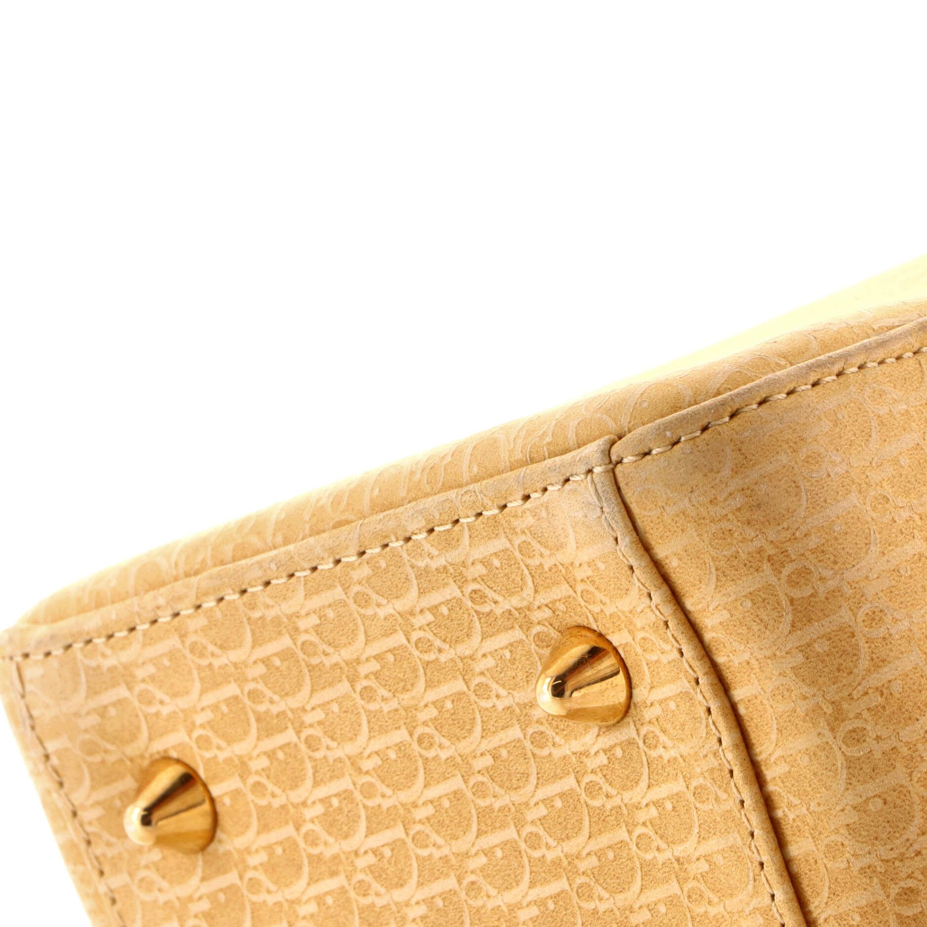 Dior Vintage Lady Dior Bag Diorissimo Suede Medium Size ONE SIZE - 4 Thumbnail