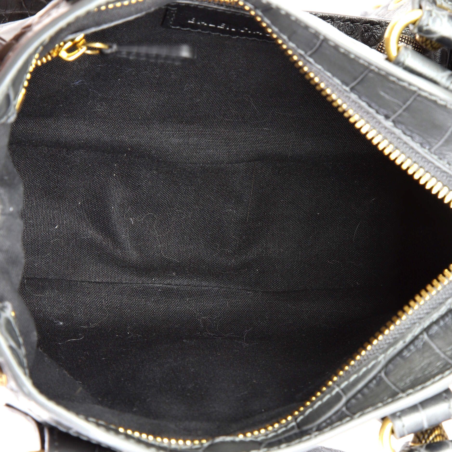 Balenciaga Le Cagole Giant Studs Tote Crocodile Embossed Leather Small Size ONE SIZE - 5 Thumbnail