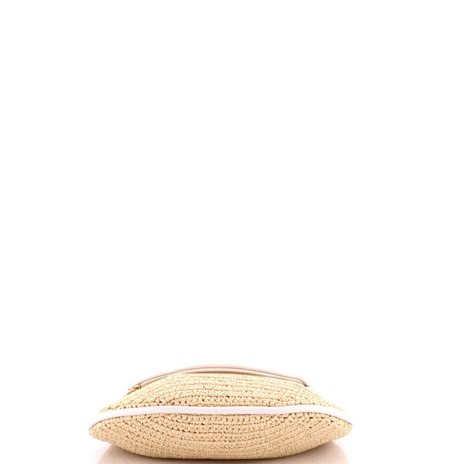 Bottega Veneta Gemelli Shoulder Bag Raffia with Intrecciato Leather Medium Size ONE SIZE - 3 Thumbnail