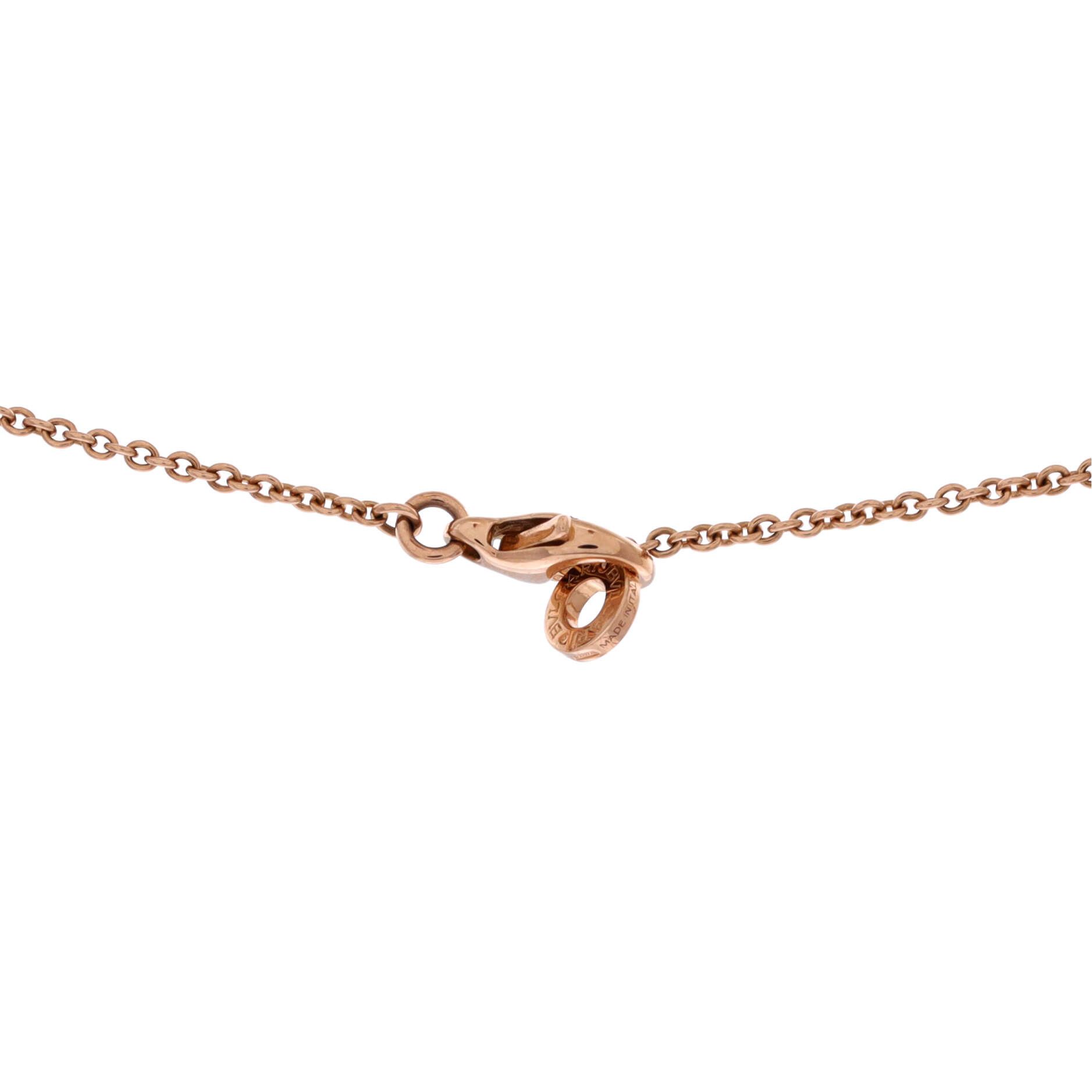 Bvlgari B.Zero1 Pendant Necklace 18K Rose Gold and Ceramic with Diam Size ONE SIZE - 2 Thumbnail