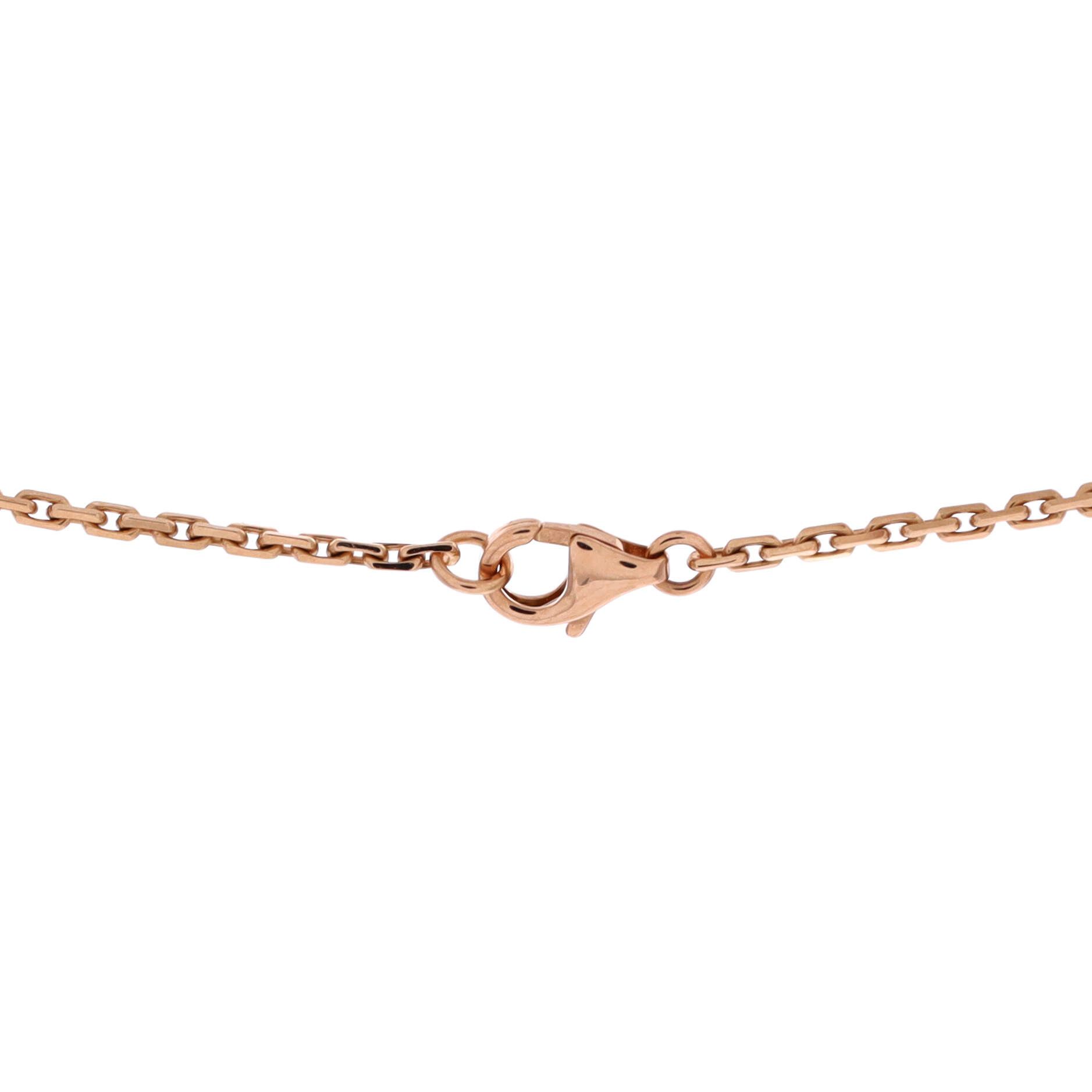 Cartier Love Interlocking Necklace 18K Rose Gold with Diamonds Size ONE SIZE - 2 Thumbnail