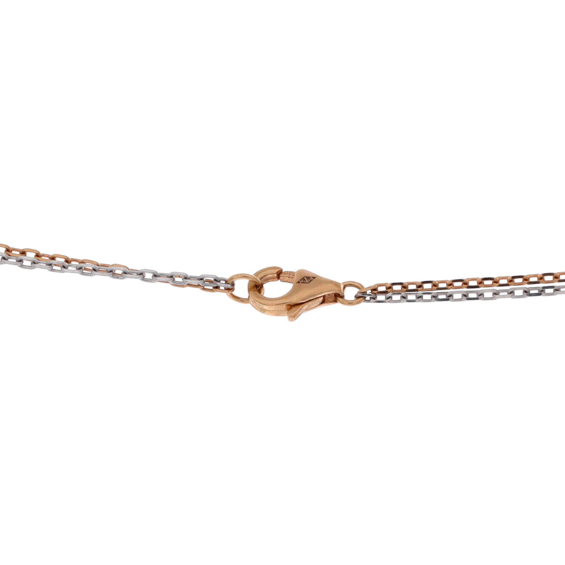 Cartier Love 3 Ring Pendant Necklace 18K Rose Gold and 18K White Gol Size ONE SIZE - 3 Thumbnail