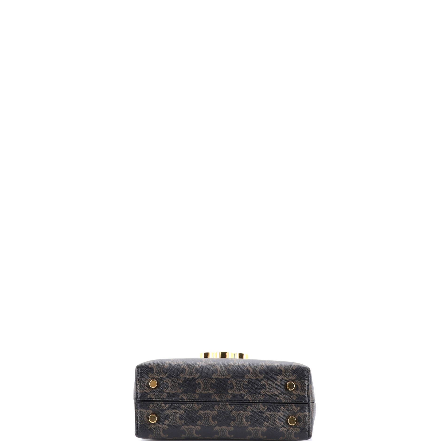 Celine Nino Top Handle Bag Triomphe Coated Canvas Teen Size ONE SIZE - 3 Thumbnail