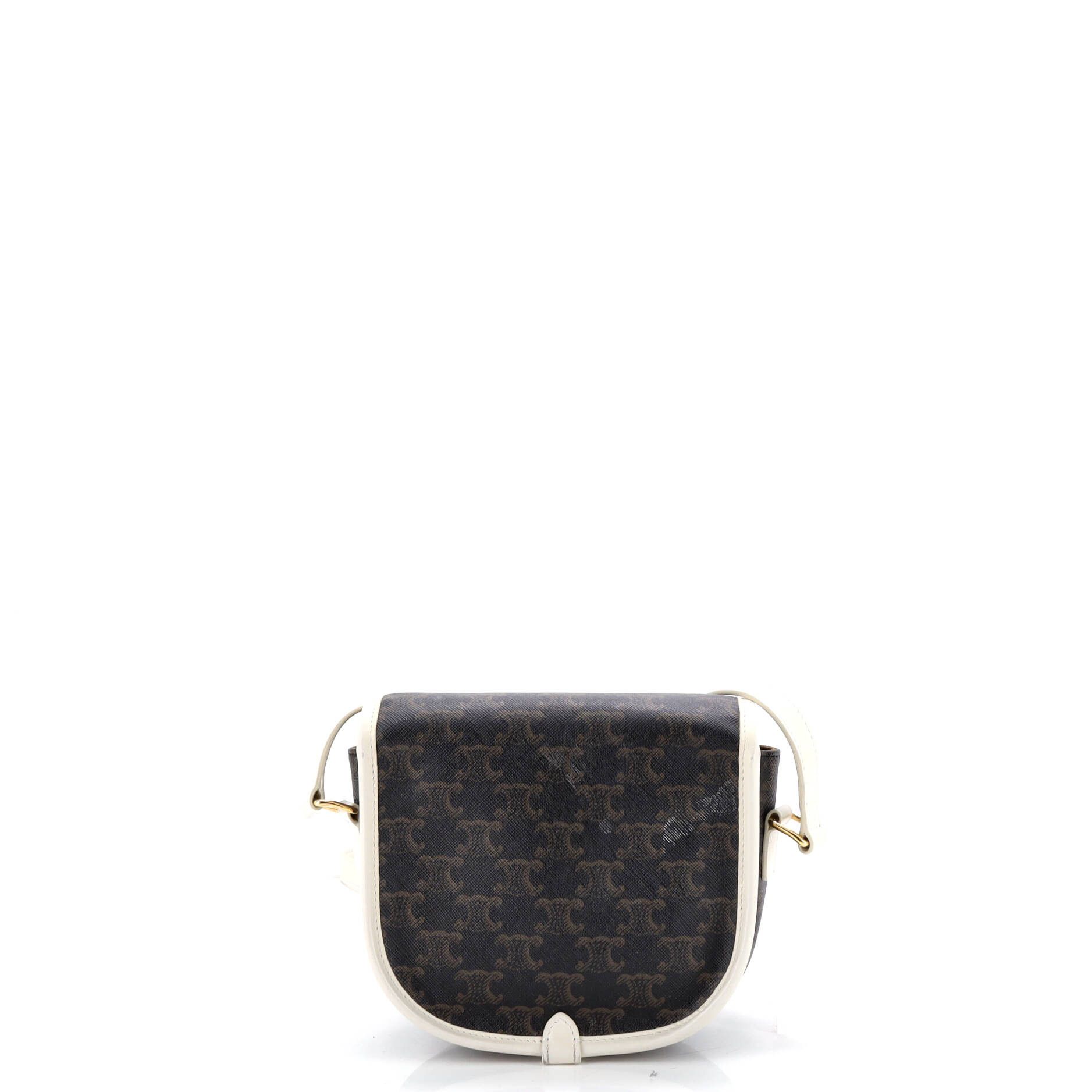 Celine Folco Bag Triomphe Coated Canvas Medium Size ONE SIZE - 2 Thumbnail