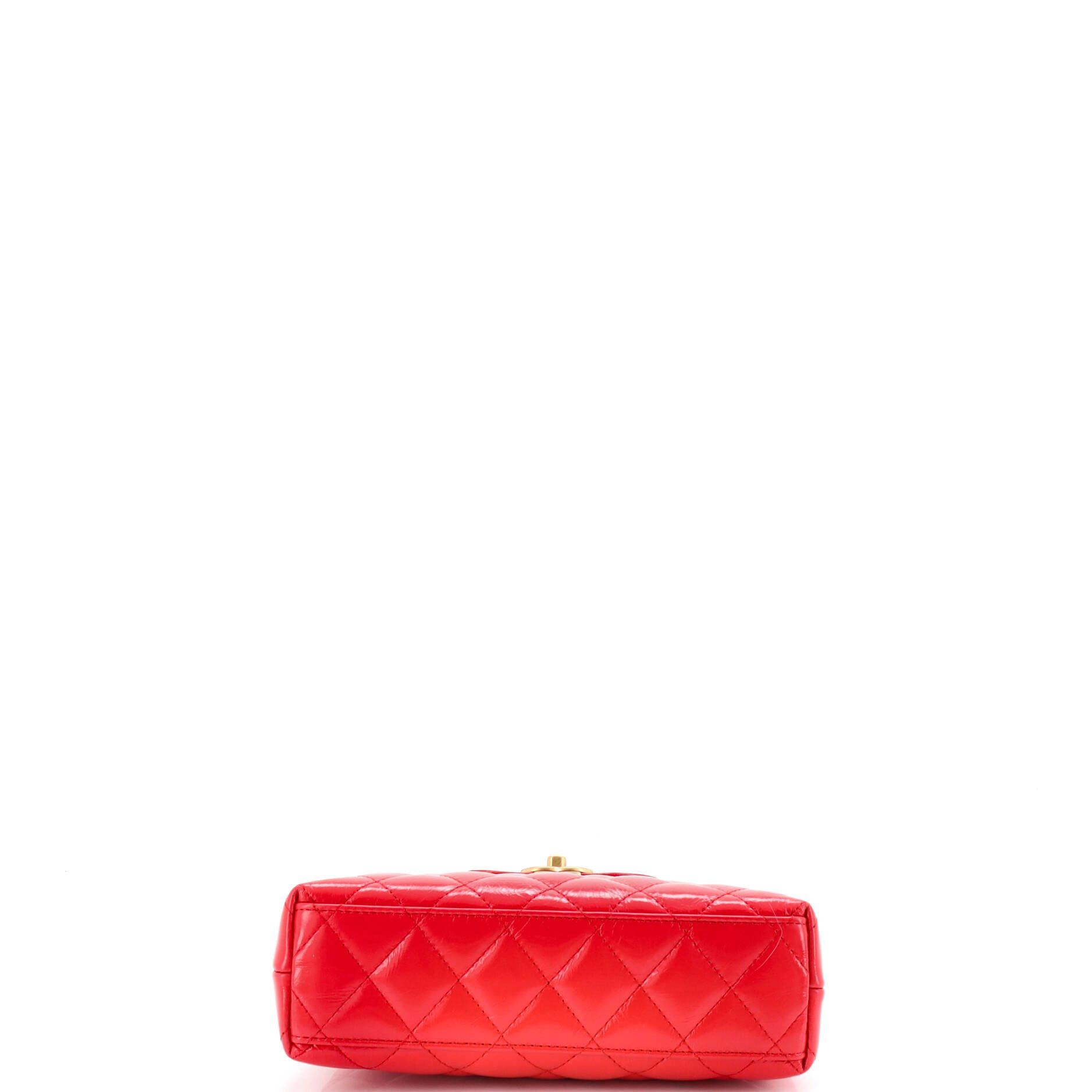 Chanel Kelly Top Handle Shopping Bag Quilted Shiny Aged Calfskin Mi Size ONE SIZE - 3 Thumbnail