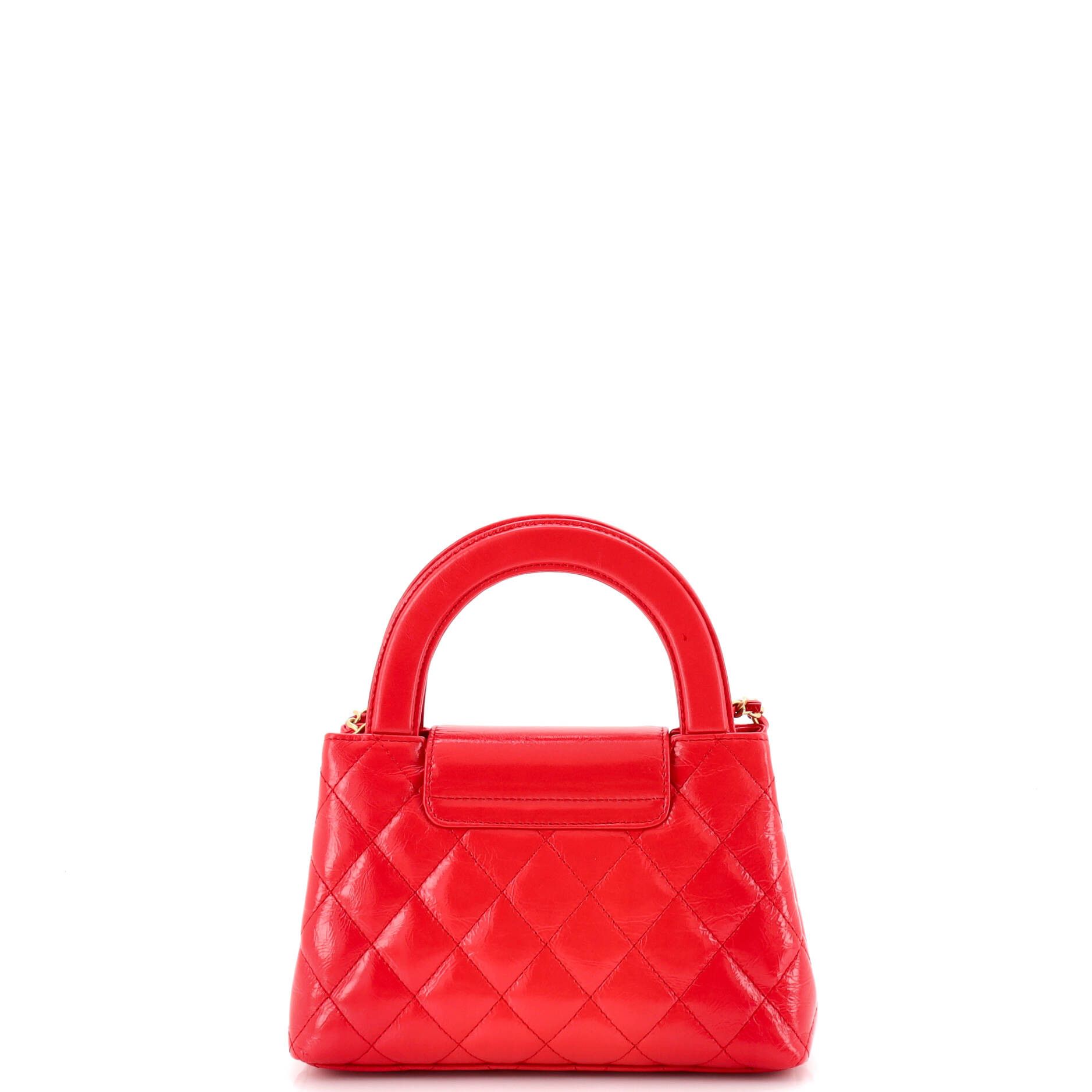 Chanel Kelly Top Handle Shopping Bag Quilted Shiny Aged Calfskin Mi Size ONE SIZE - 2 Thumbnail
