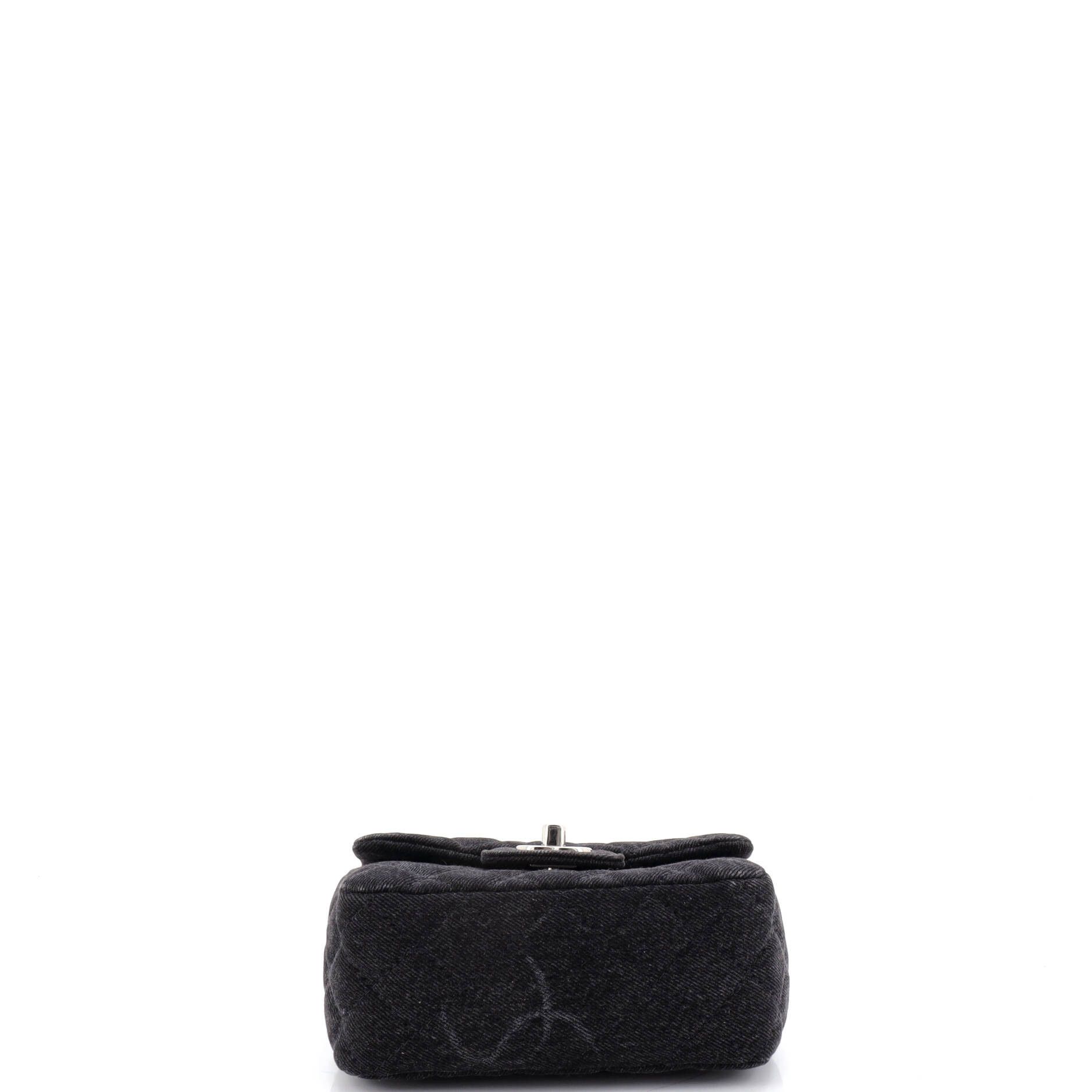 Chanel Square Classic Single Flap Bag Quilted CC Printed Denim Mini Size ONE SIZE - 3 Thumbnail