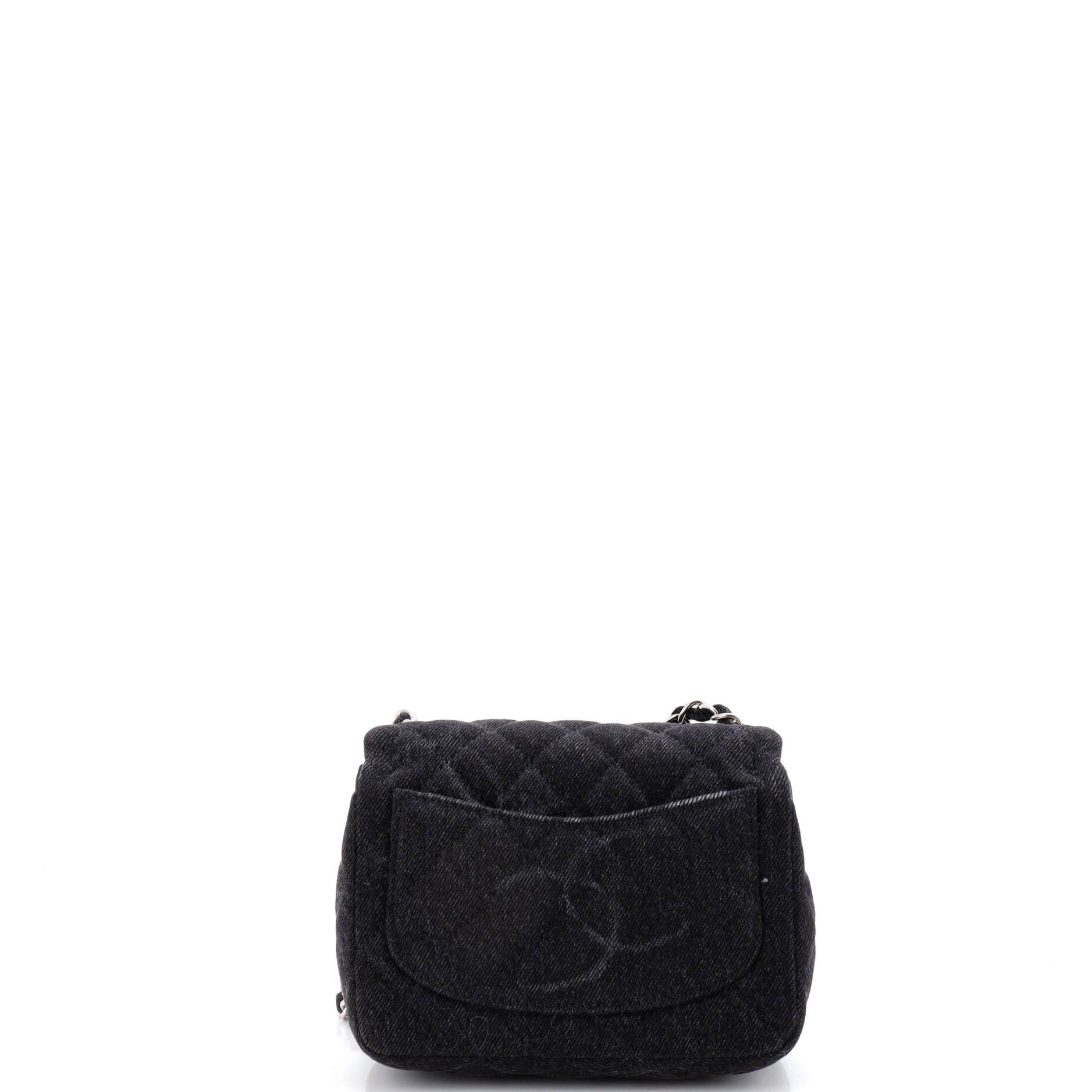 Chanel Square Classic Single Flap Bag Quilted CC Printed Denim Mini Size ONE SIZE - 2 Thumbnail