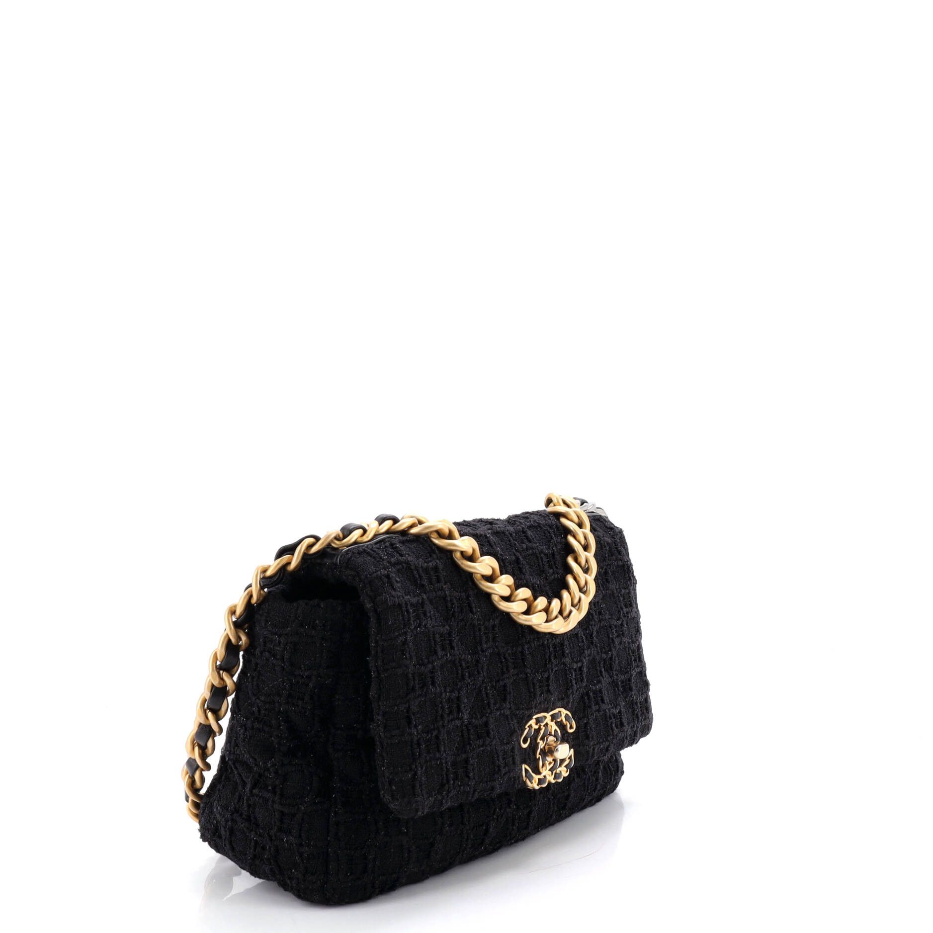 Chanel 19 Flap Bag Quilted Tweed Medium Size ONE SIZE - 2 Thumbnail