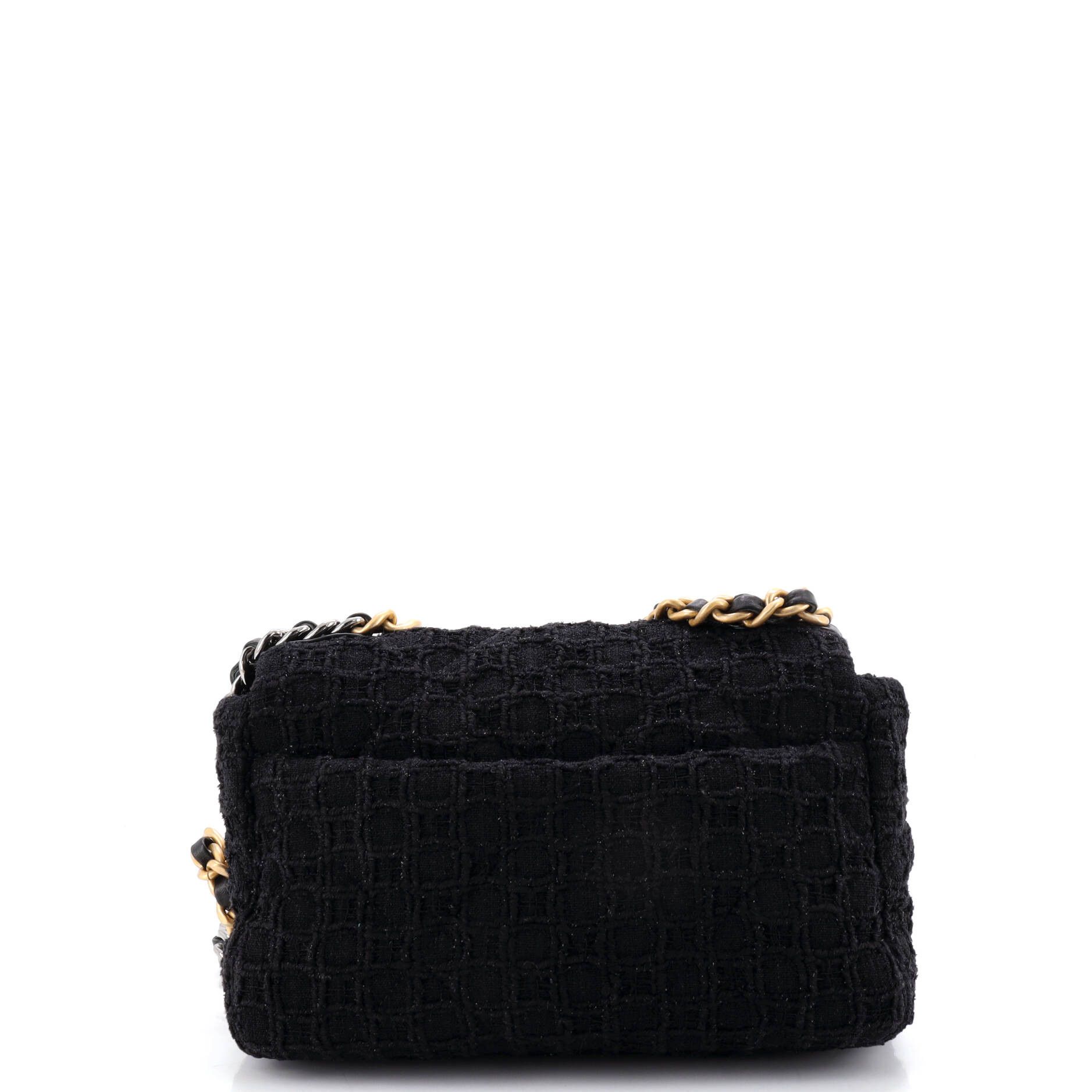 Chanel 19 Flap Bag Quilted Tweed Medium Size ONE SIZE - 3 Thumbnail