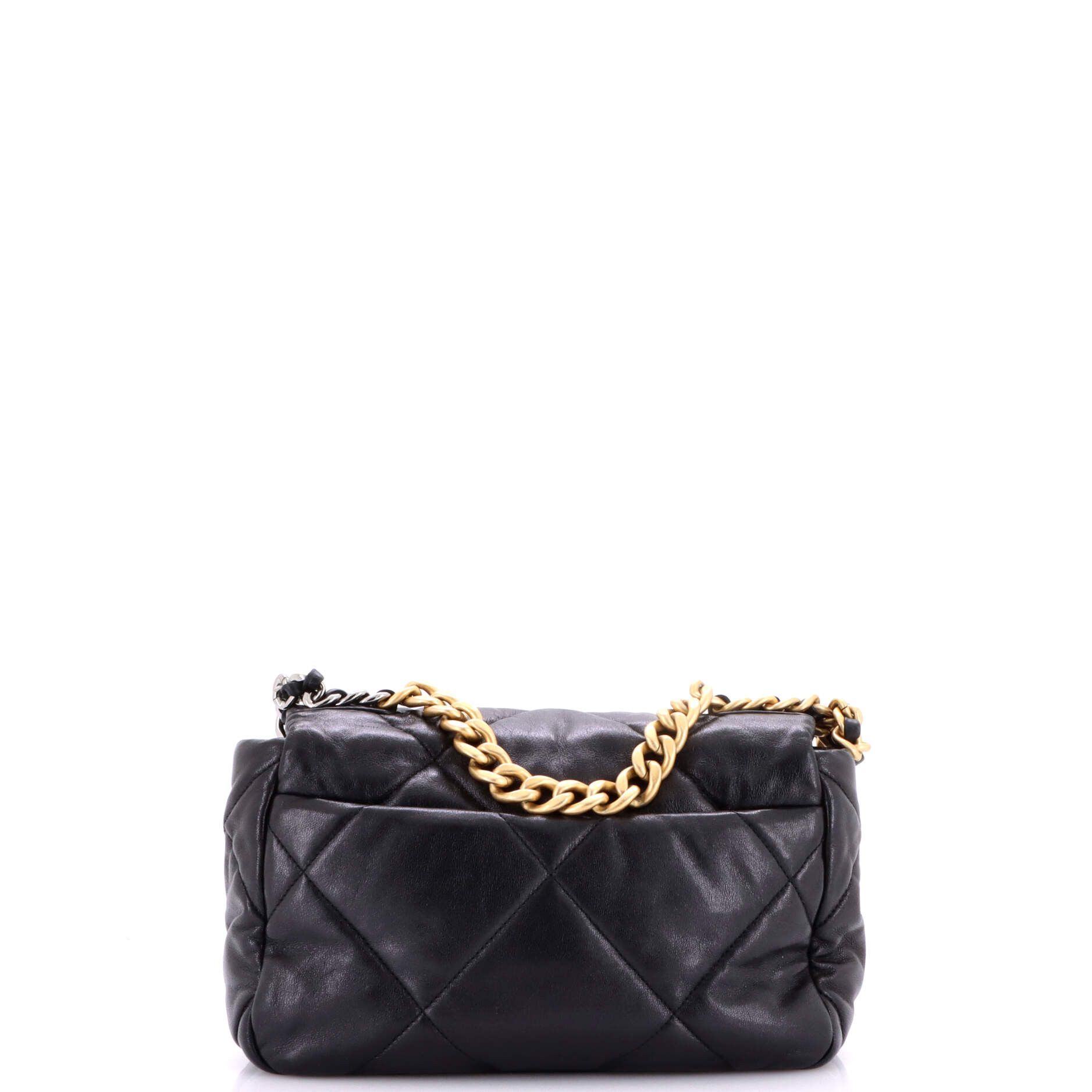 Chanel 19 Flap Bag Quilted Leather Medium Size ONE SIZE - 3 Thumbnail
