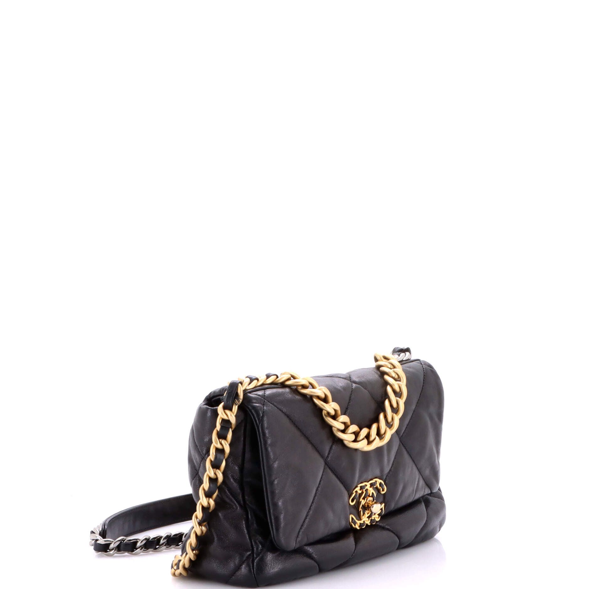 Chanel 19 Flap Bag Quilted Leather Medium Size ONE SIZE - 2 Thumbnail
