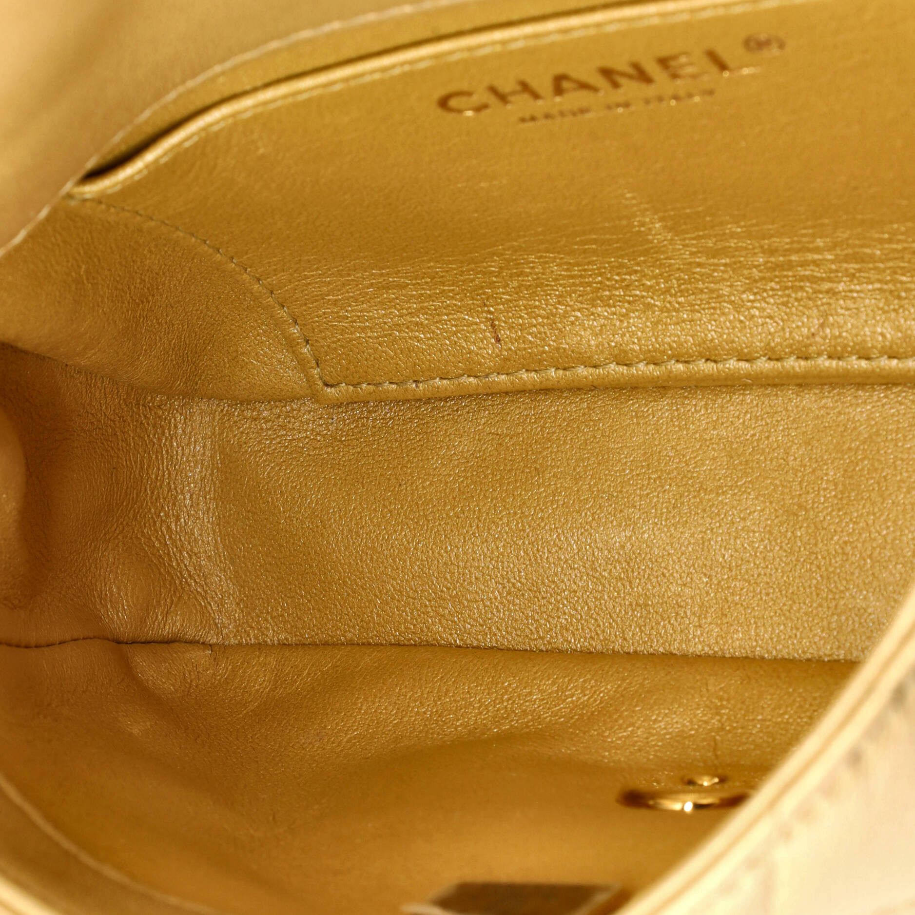 Chanel Resin Chain Top Handle Flap Bag Quilted Lambskin Mini Size ONE SIZE - 4 Thumbnail