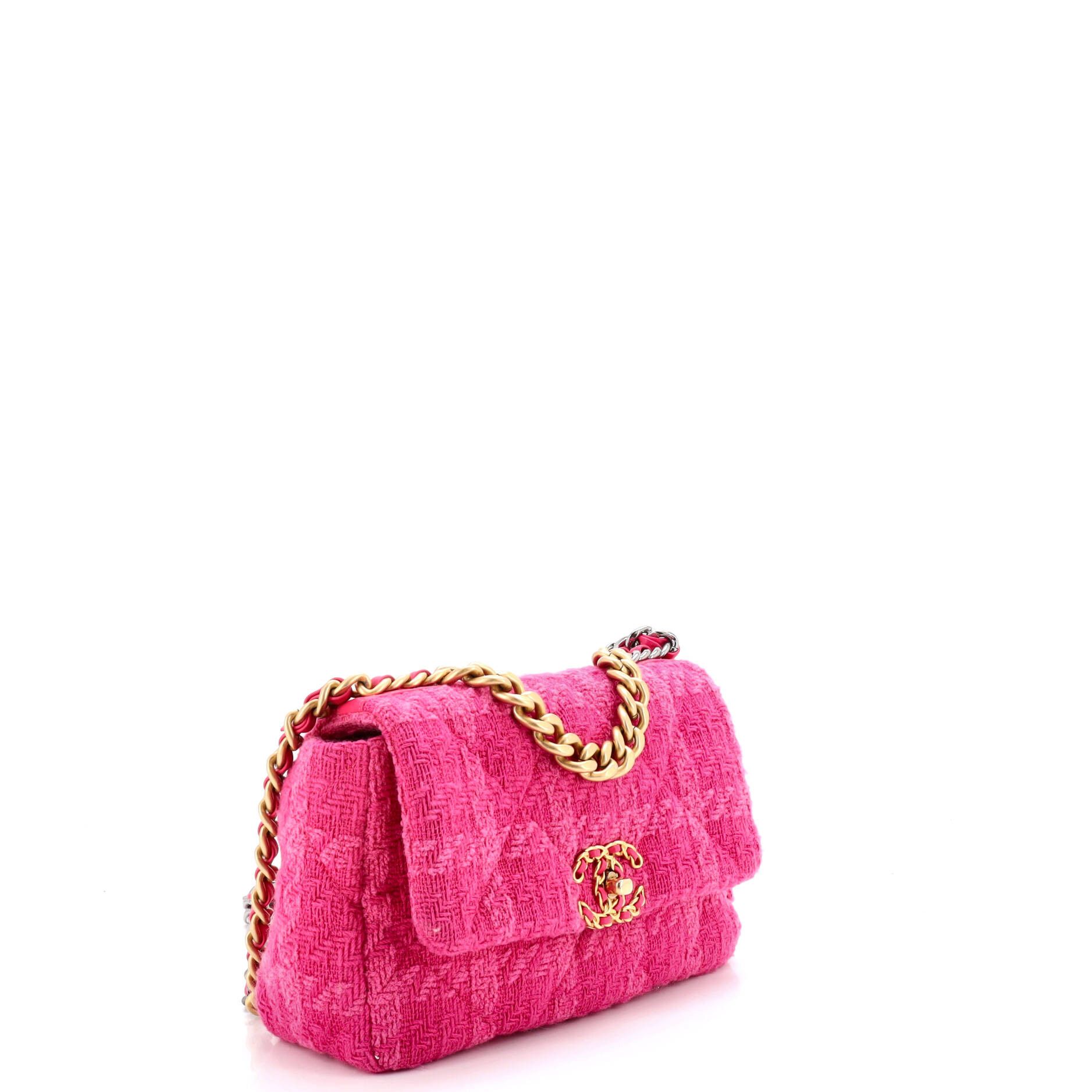 Chanel 19 Flap Bag Quilted Tweed Medium Size ONE SIZE - 2 Thumbnail