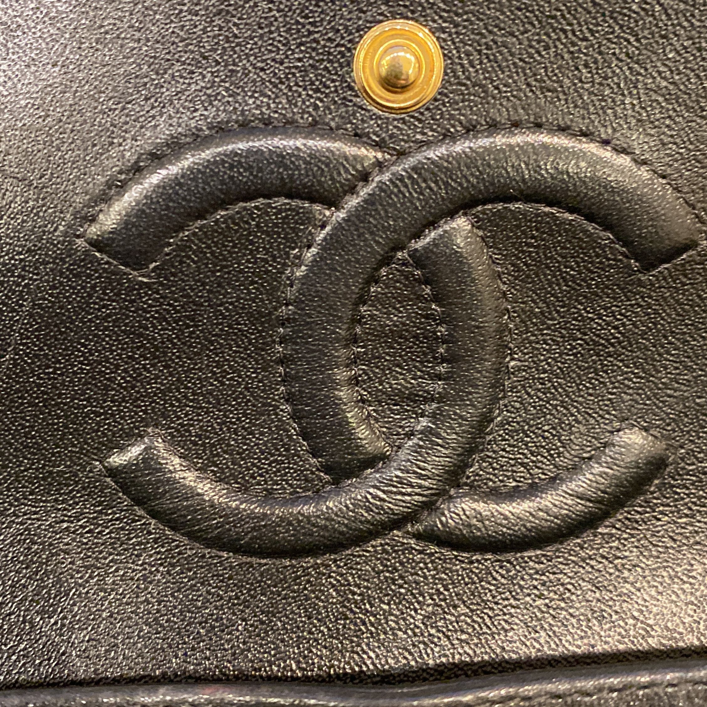 Chanel Classic Double Flap Bag Chevron Iridescent Crumpled Calfskin Size ONE SIZE - 6 Thumbnail