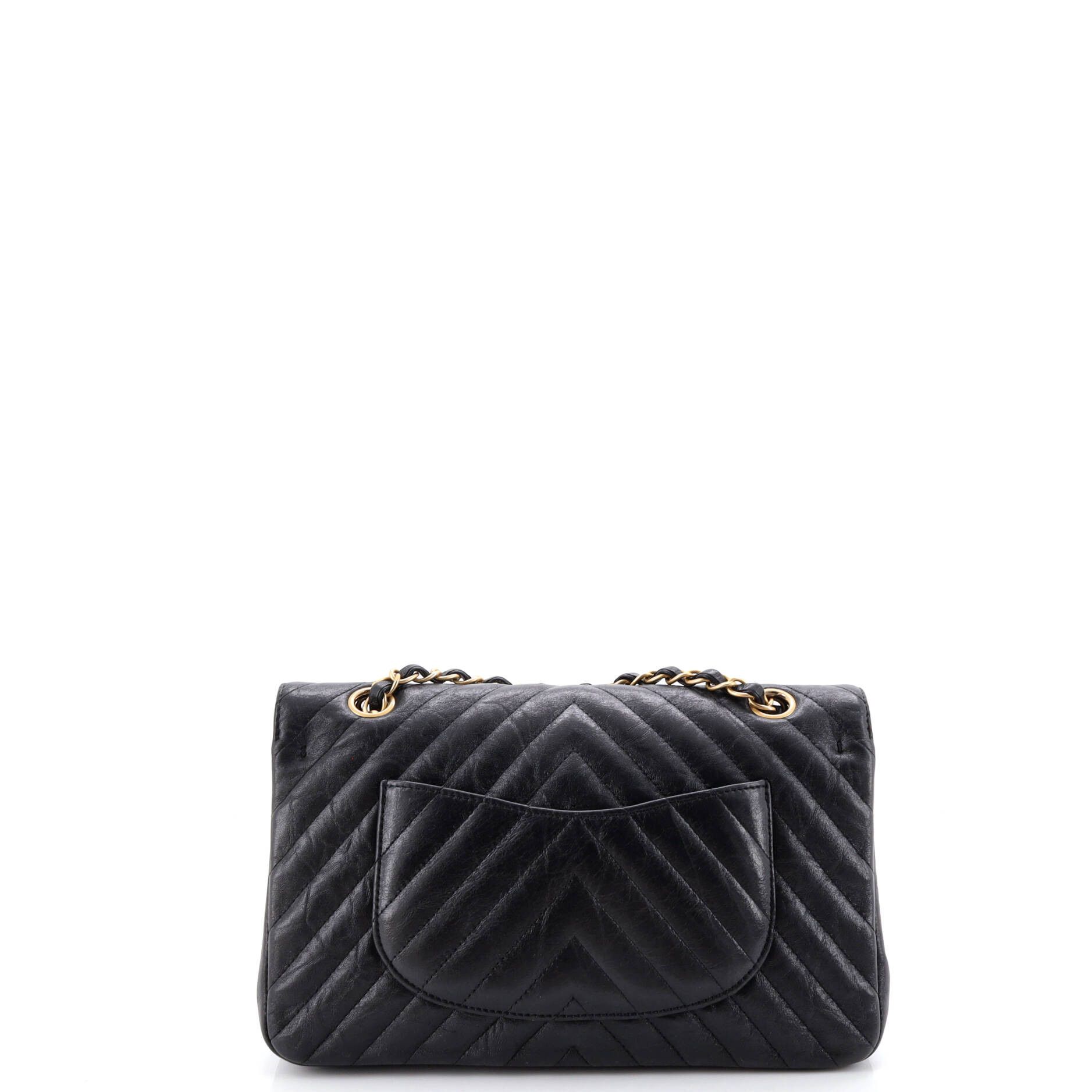 Chanel Classic Double Flap Bag Chevron Iridescent Crumpled Calfskin Size ONE SIZE - 2 Thumbnail