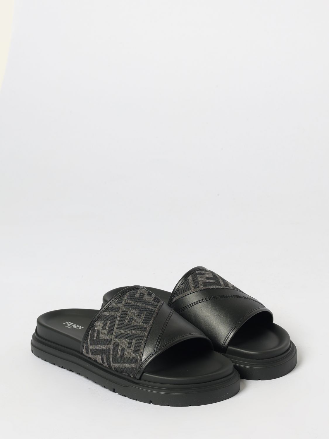 Fendi Fendi Sandals Men Black Size US 10 / EU 43 - 2 Thumbnail