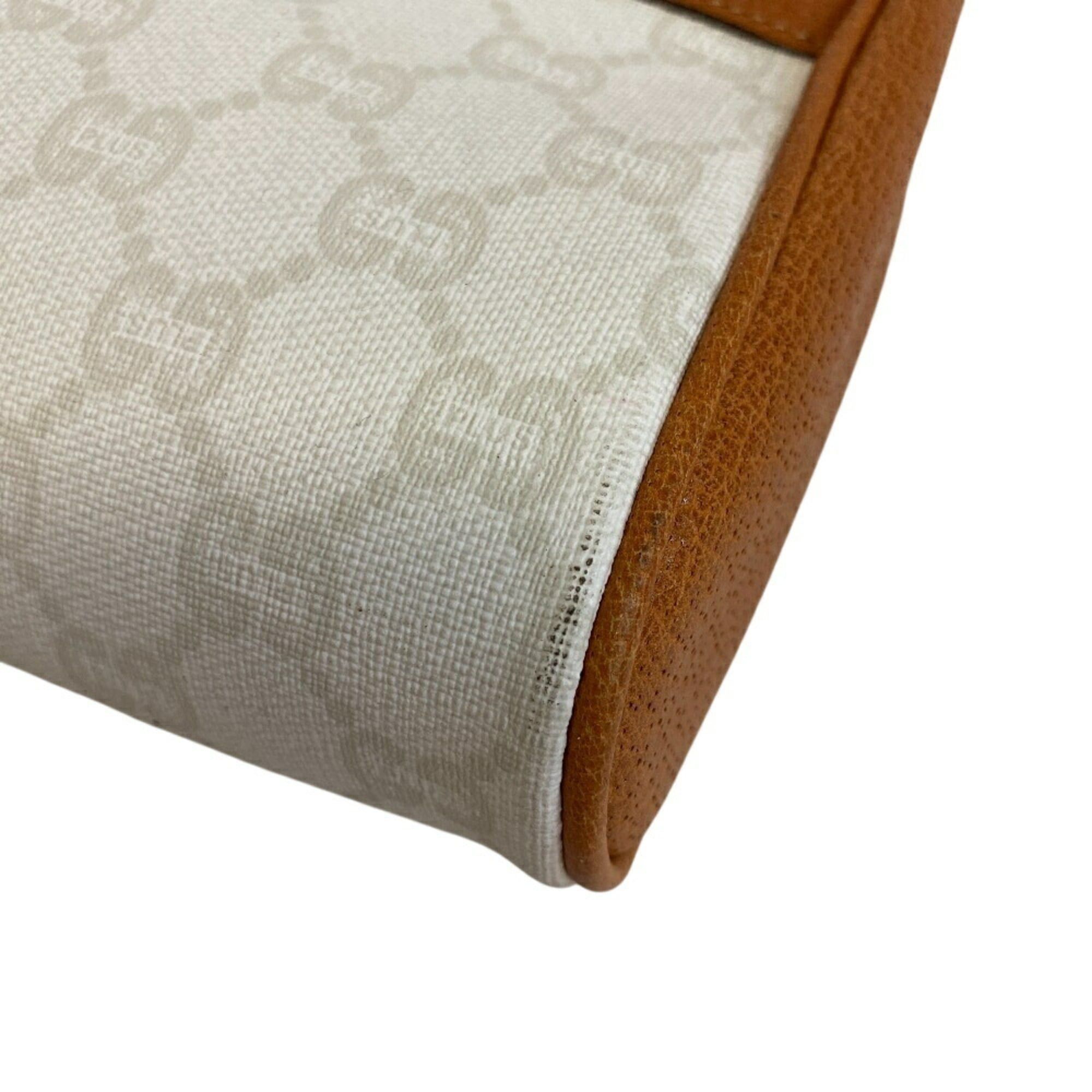 Gucci Gucci clutch bag pouch old GG Plus second men women beige Size ONE SIZE - 4 Thumbnail