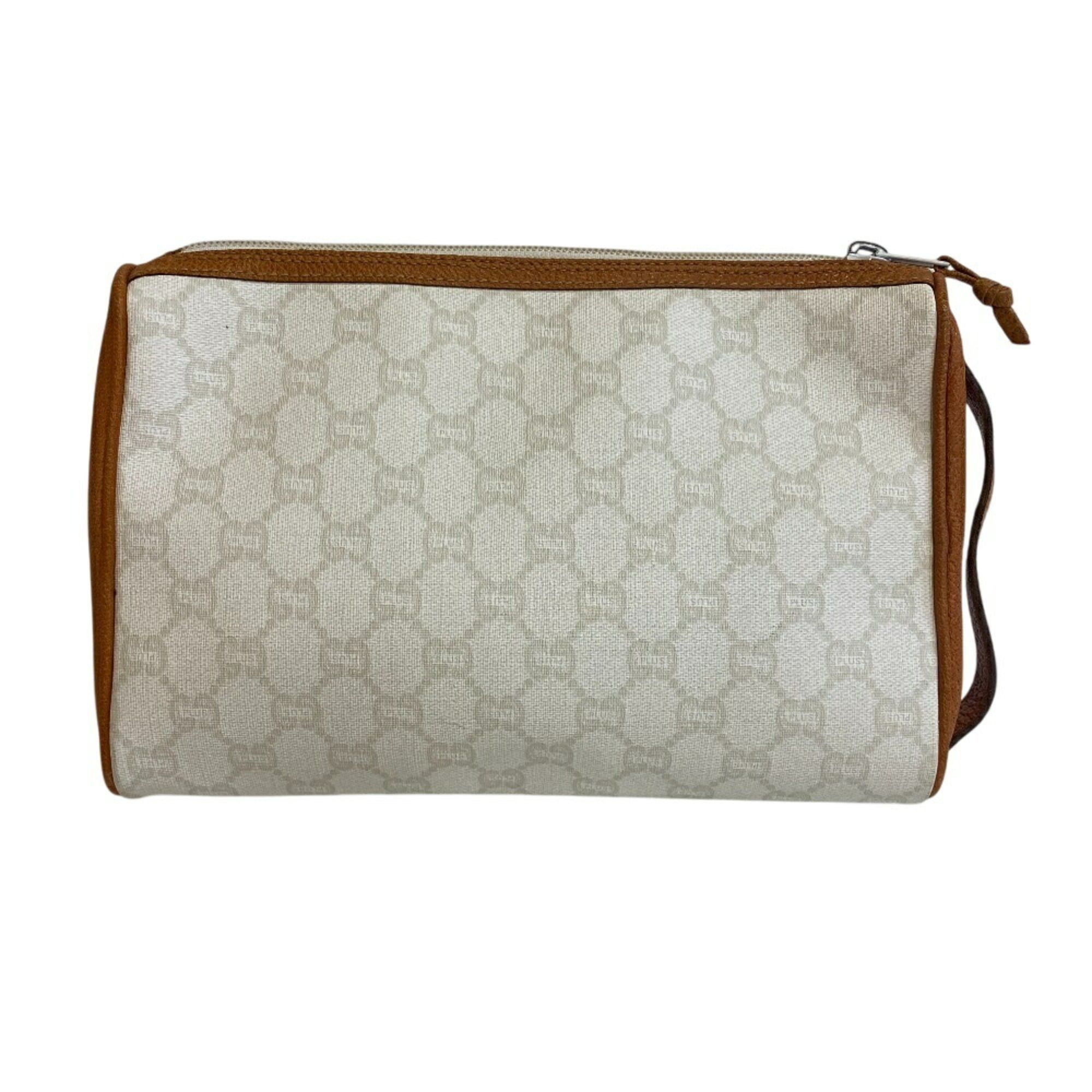 Gucci Gucci clutch bag pouch old GG Plus second men women beige Size ONE SIZE - 2 Thumbnail