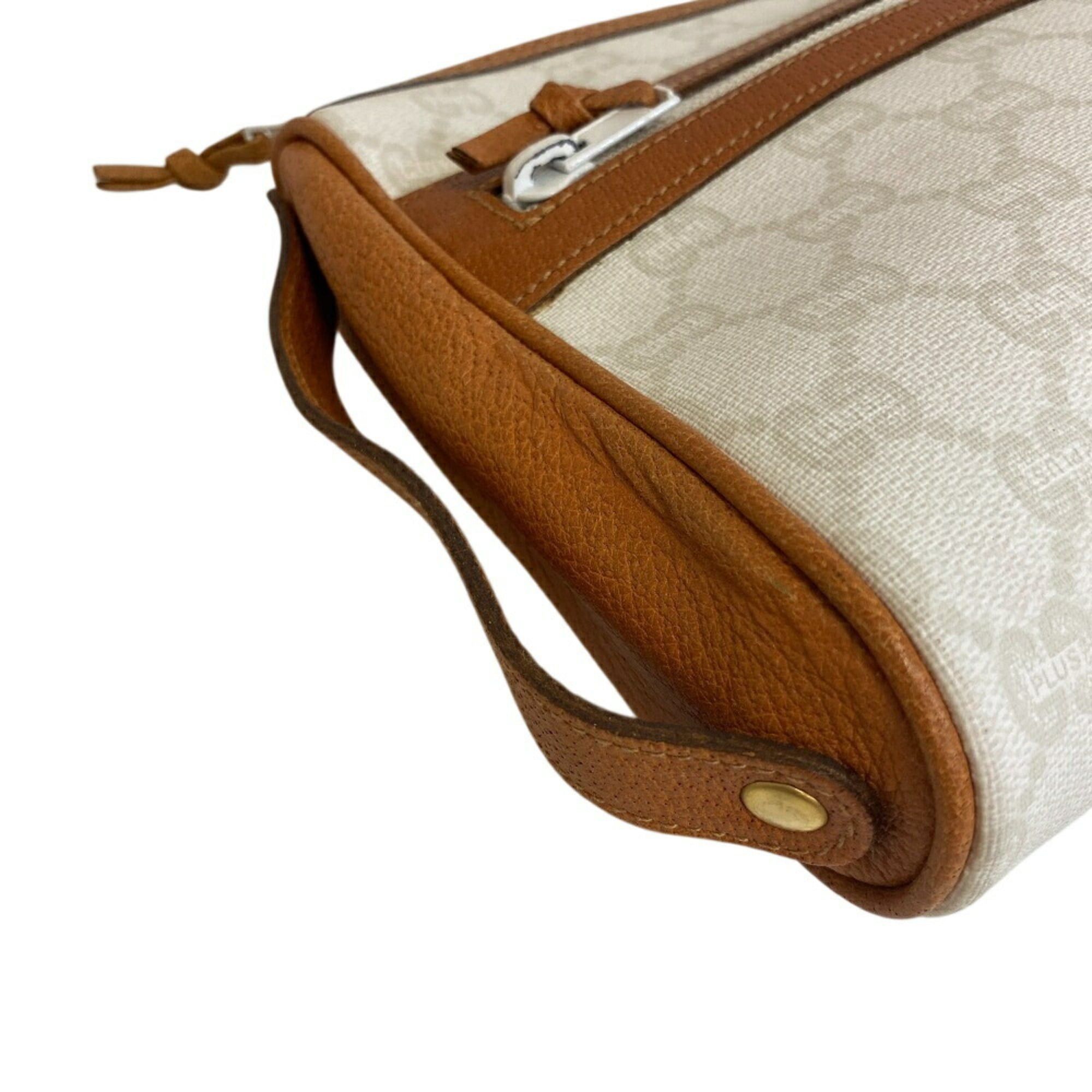 Gucci Gucci clutch bag pouch old GG Plus second men women beige Size ONE SIZE - 8 Thumbnail